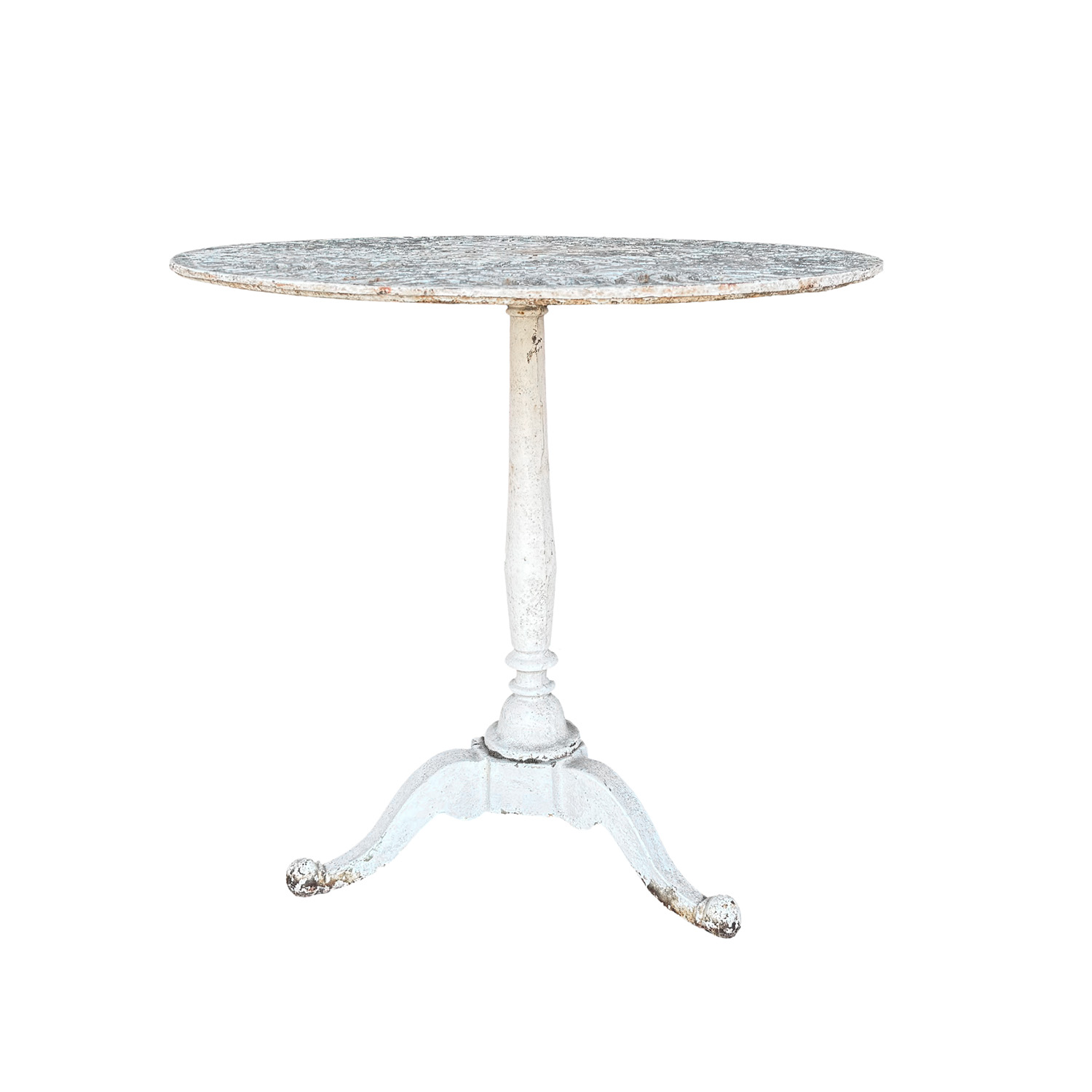 Parisian Cast Iron White Patinated Table Circa 1900s