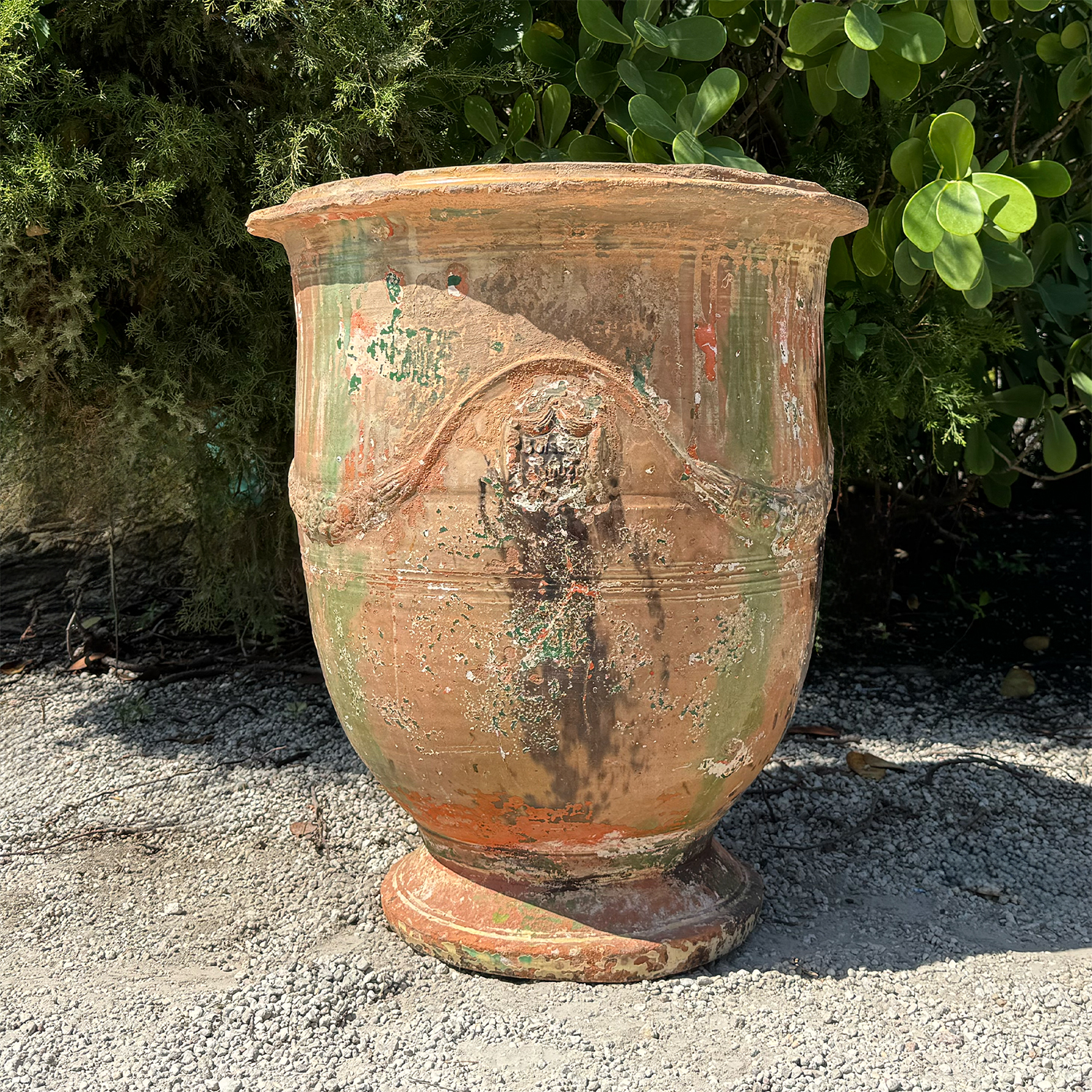 19th Century French Anduze Vase with Worn Patina