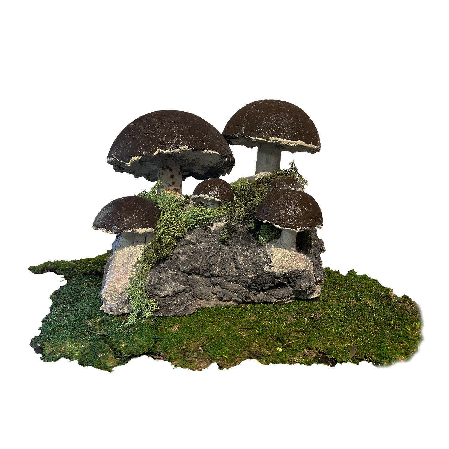 A Weathered Mid-Century Concrete Bolete Fungi Garden Ornament, France 1950s