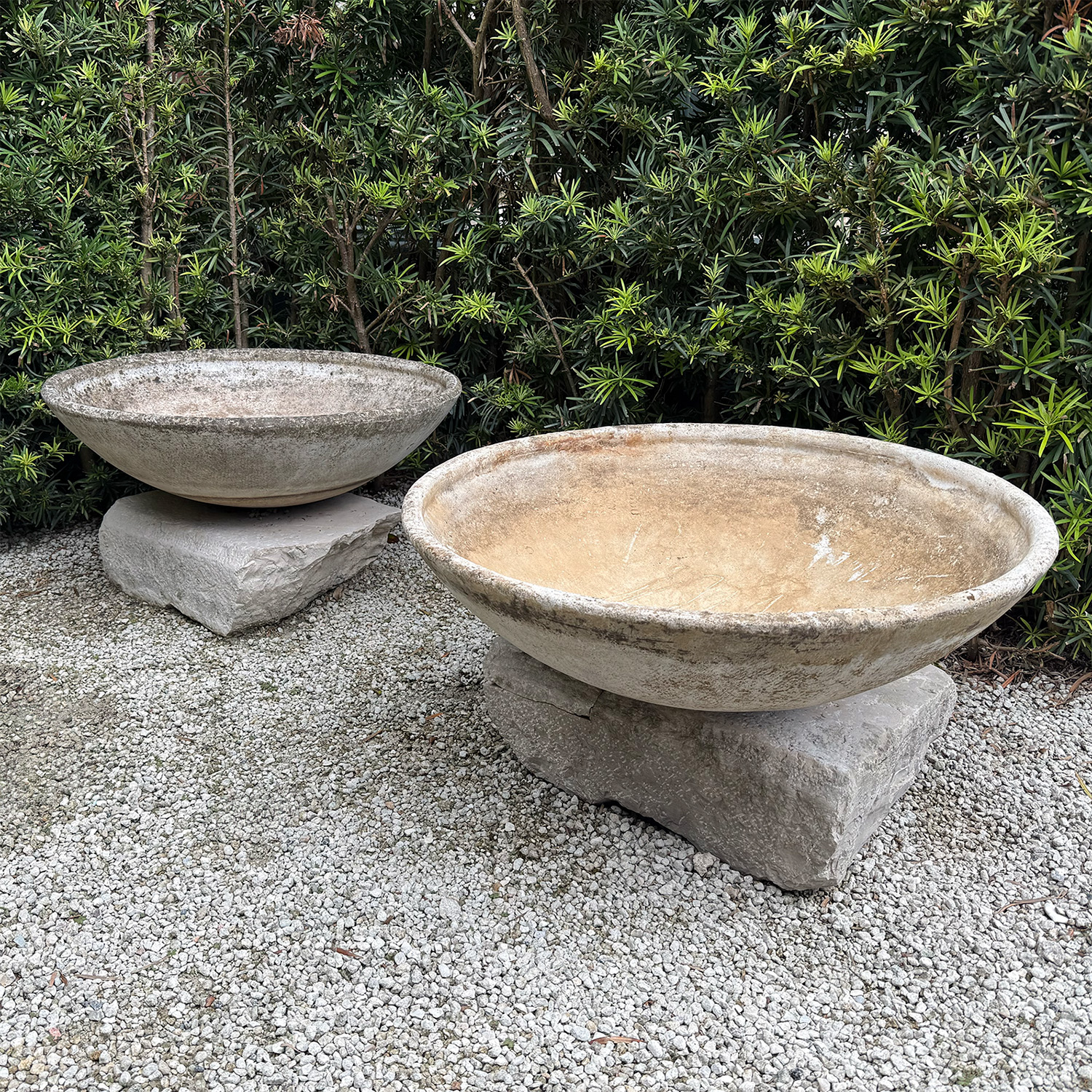 Pair of 20th Century Swiss Vintage Bowl Planters by Willy Guhl