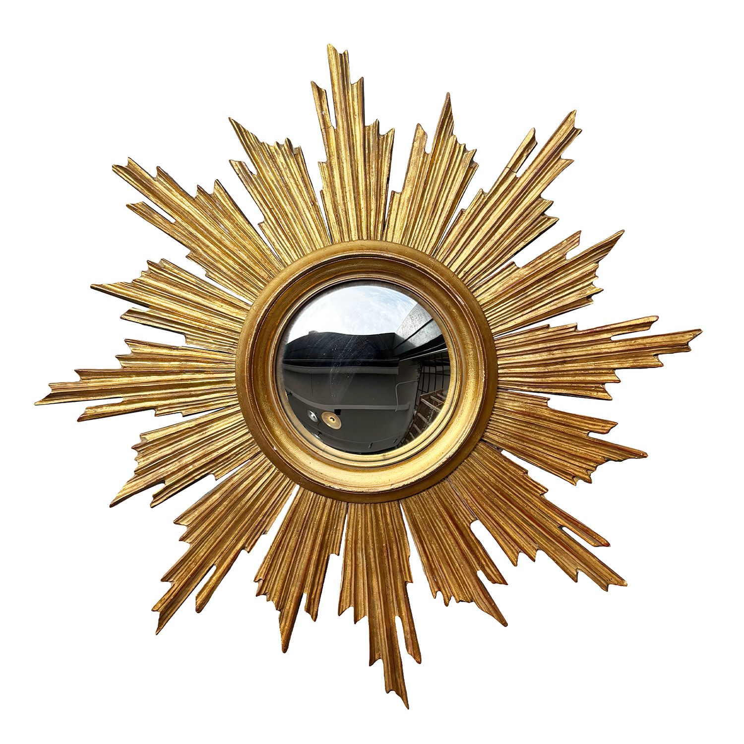 Antique Sunburst Mirror from France