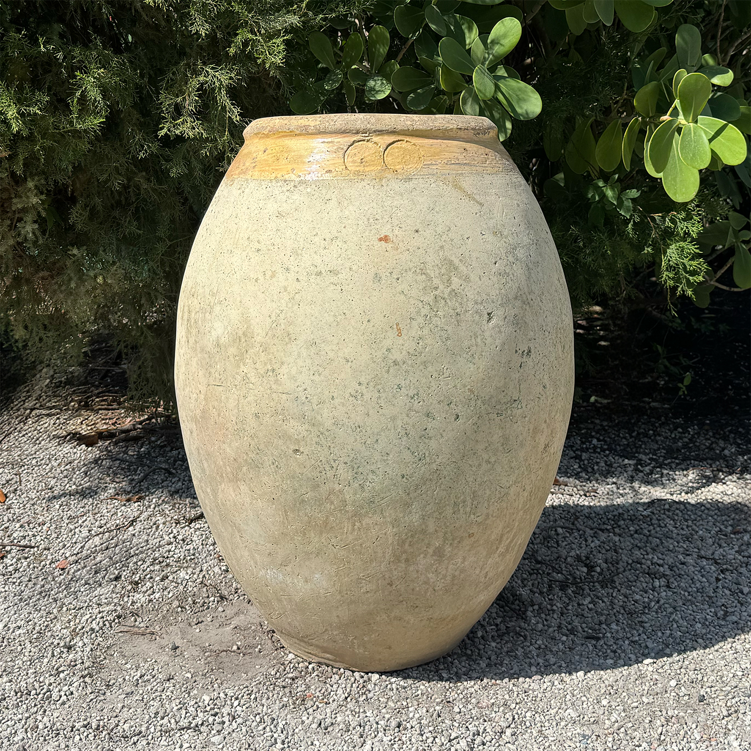 18th Century French Biot Jar with Double Stamps and Drainage