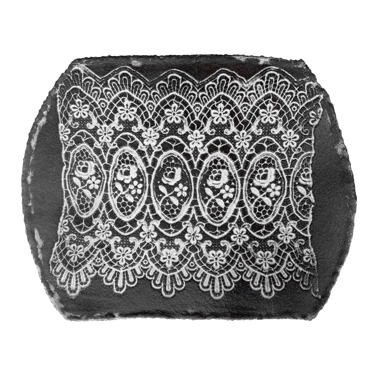 Large Rectangular Center Piece in Dark Terracotta from France