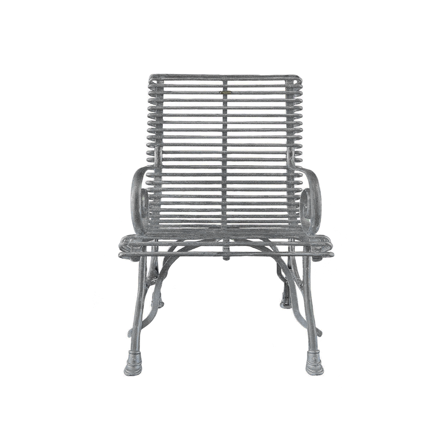 Garden Chair St. Cyr in Galvanized Metal
