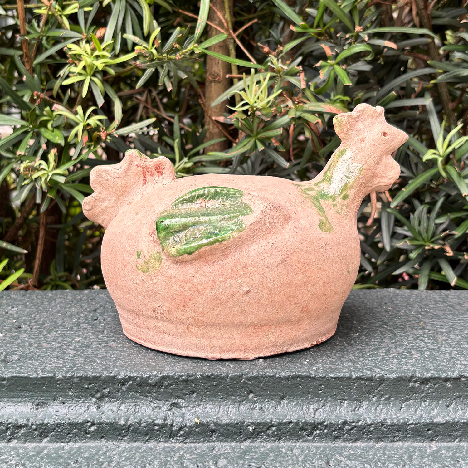 French Hen in Hand Crafted Terra Cotta