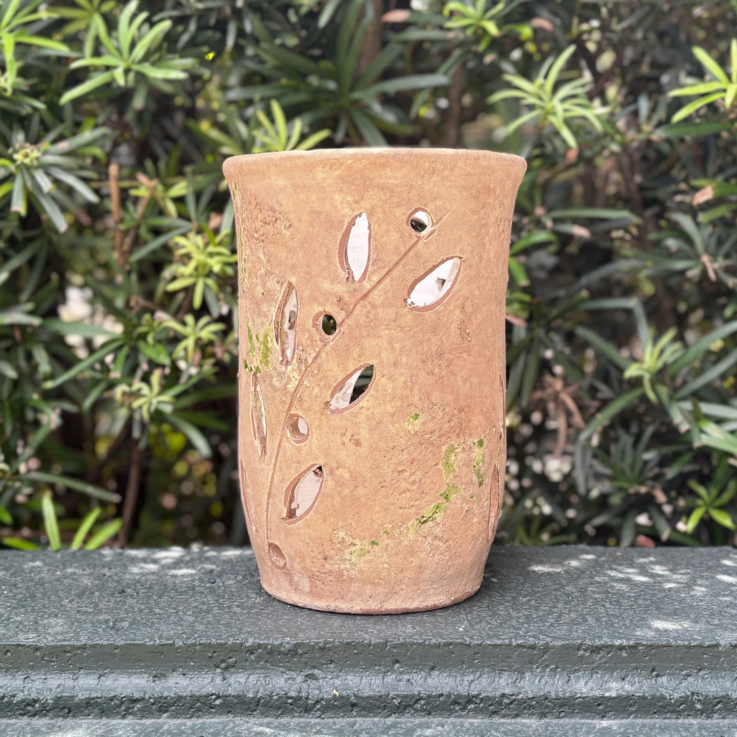 Table Top Lantern in French Natural Terra Cotta