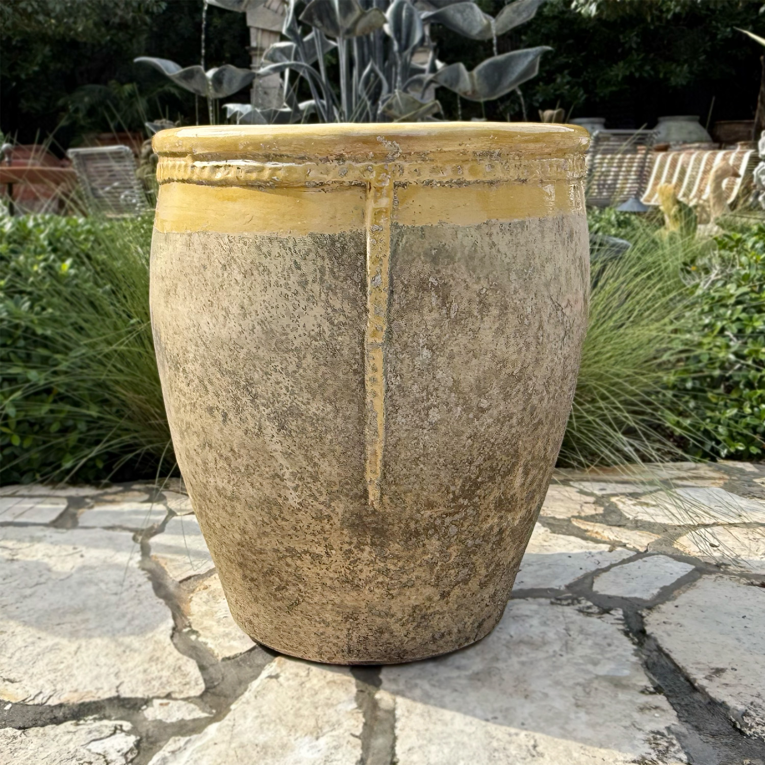 Contemporary French Bugadier Planter in Yellow