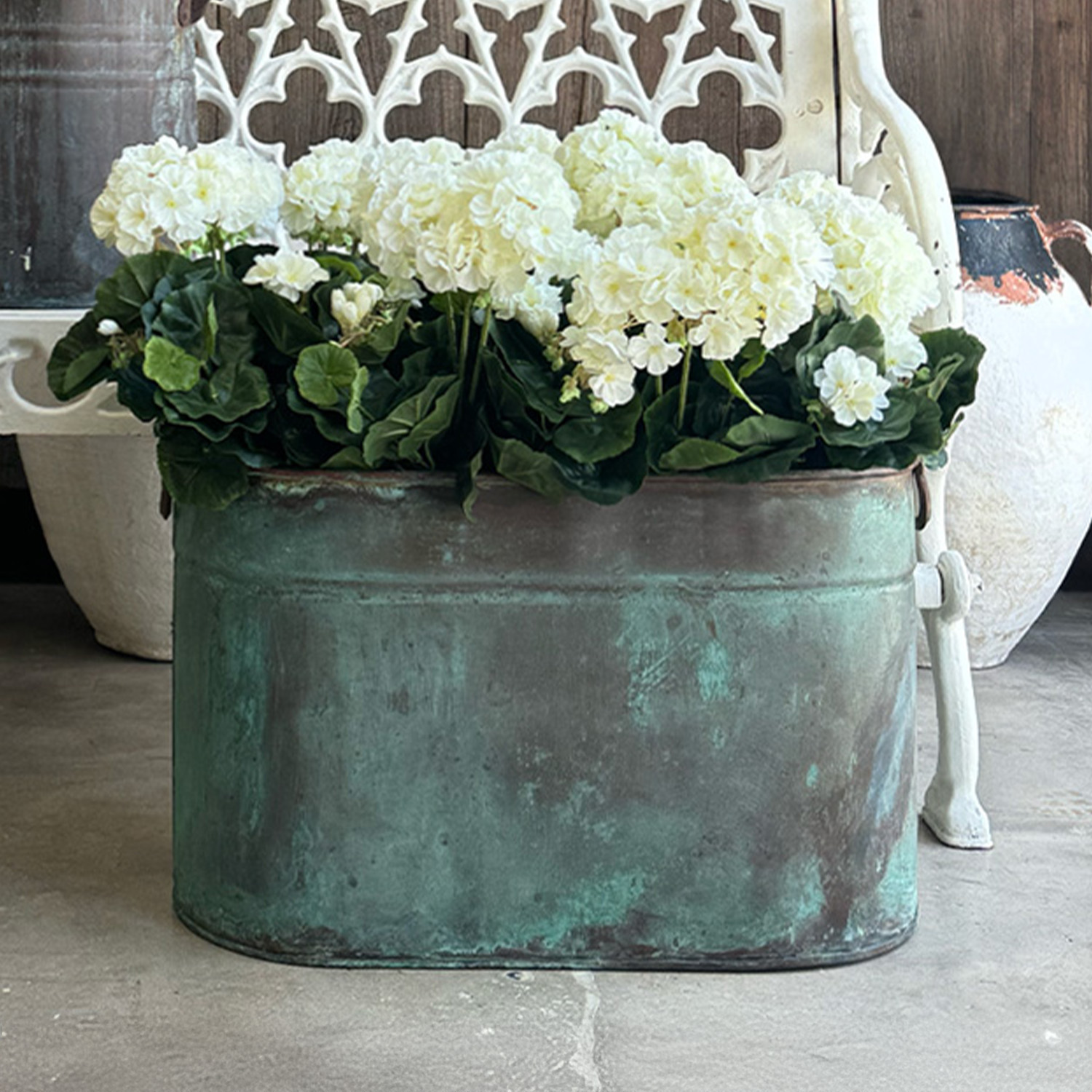 Verdigris Copper Planter