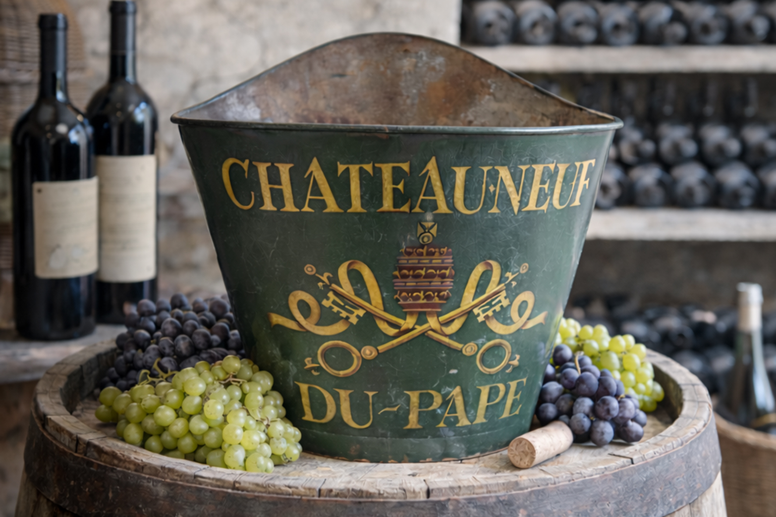 The Soul of the Vineyard: French Grape Harvesting Hottes from Châteauneuf-du-Pape, 1900s