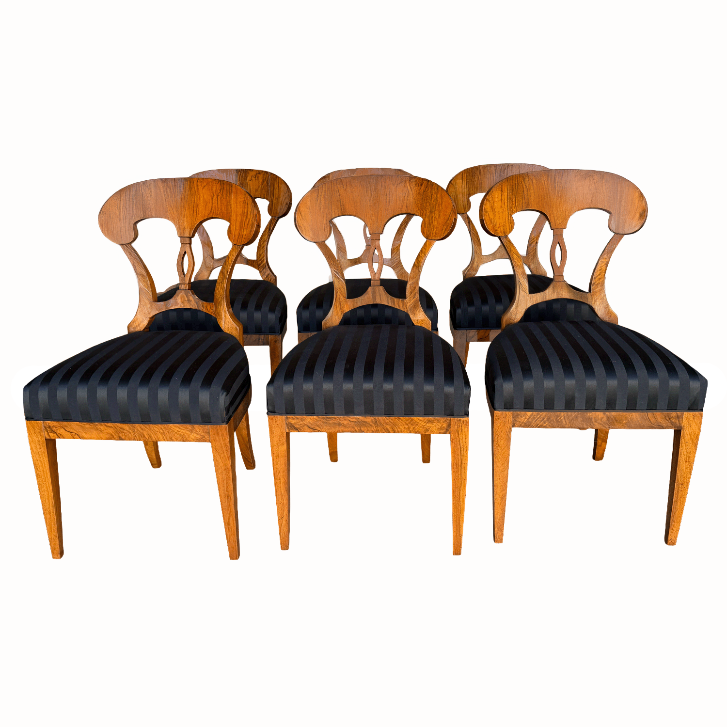 Set of Six Biedermeier Chairs, from Germany Circa 1830