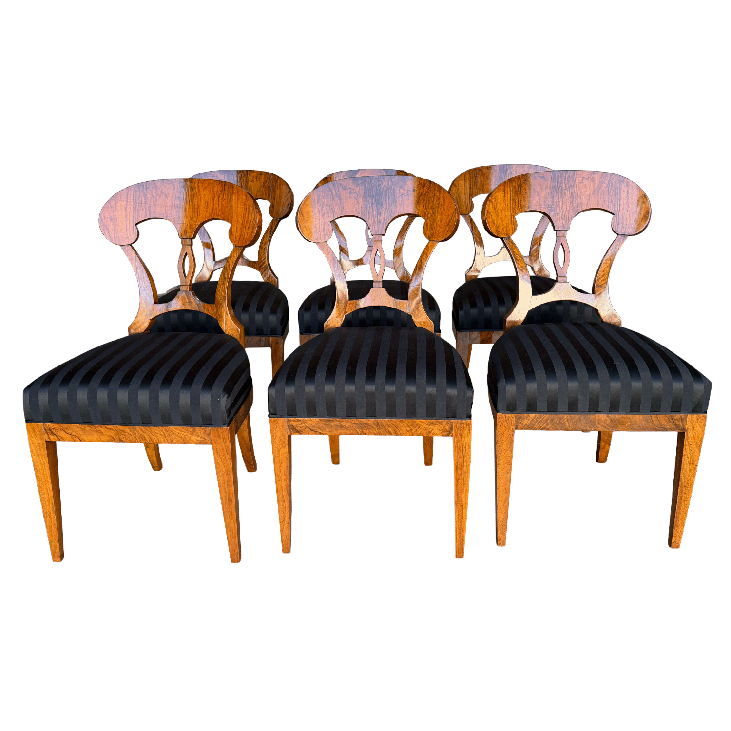 Set of Six Biedermeier Chairs, from Germany Circa 1830