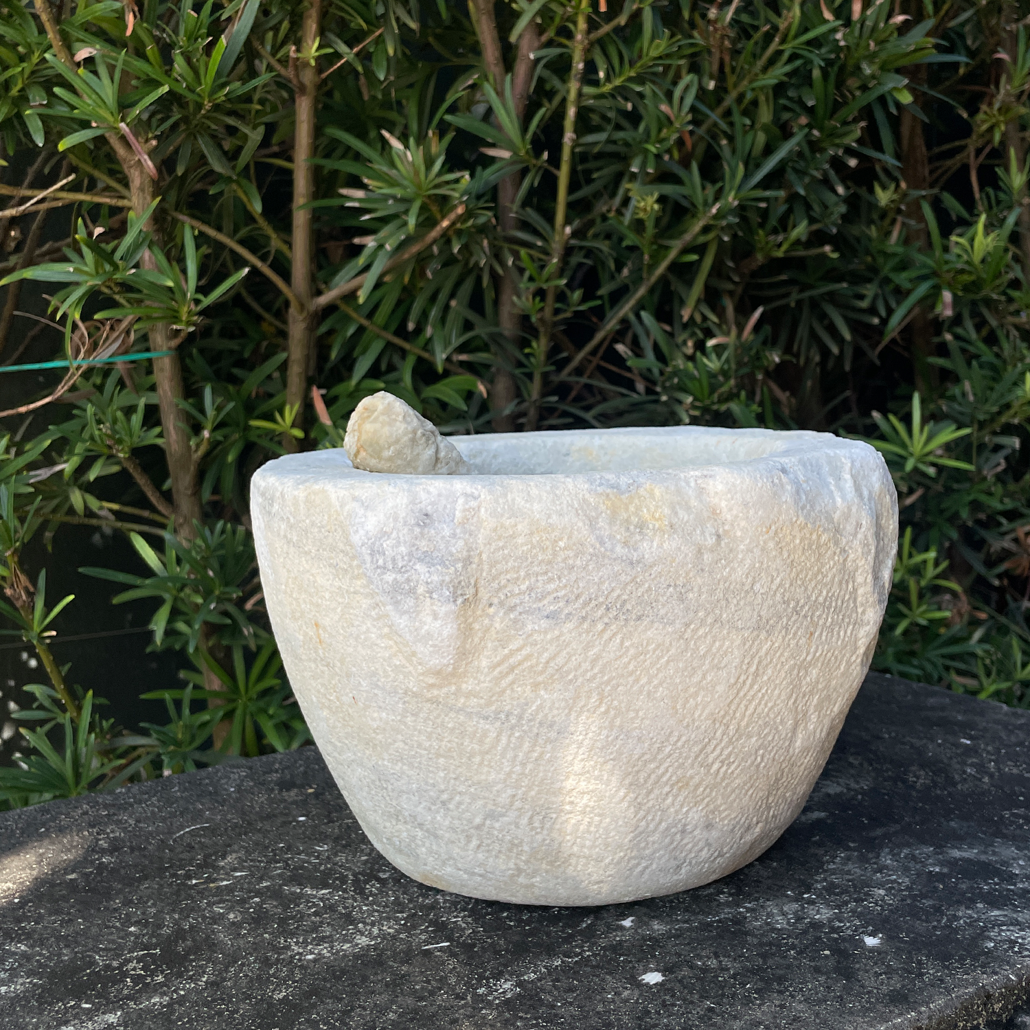 Antique Italian Marble Mortar and Pestle