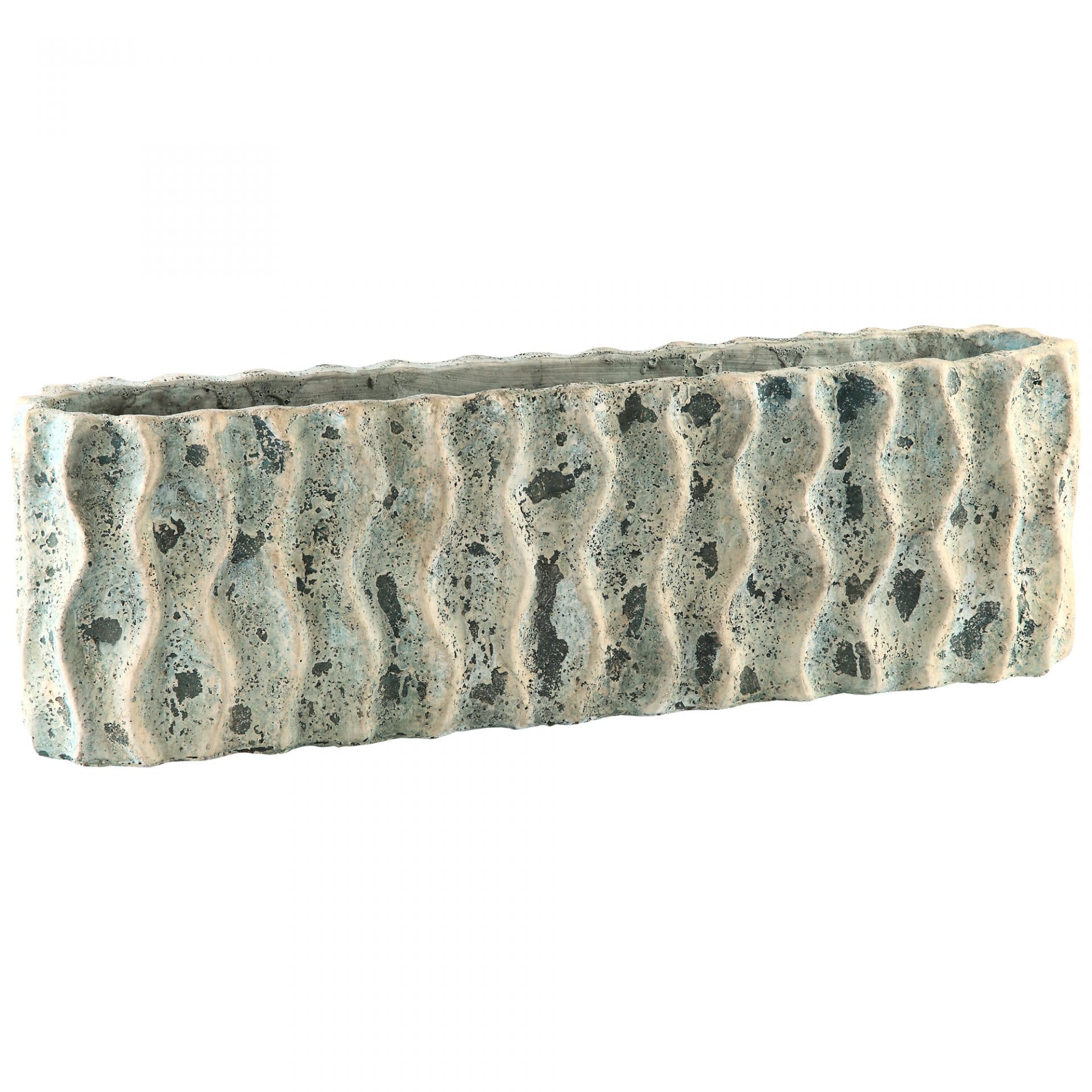 Celine Trough Garden Planter in Sea Green