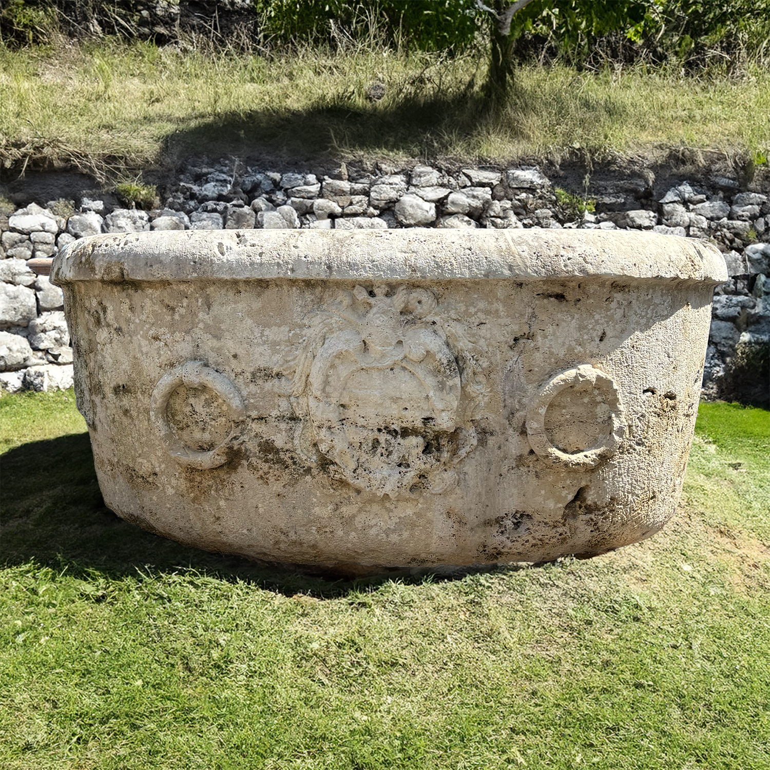Antique Italian Limestone Trough or Basin