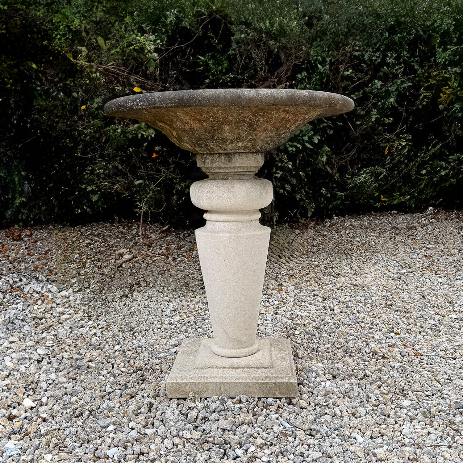 Art Deco Bird Bath in Limestone from France