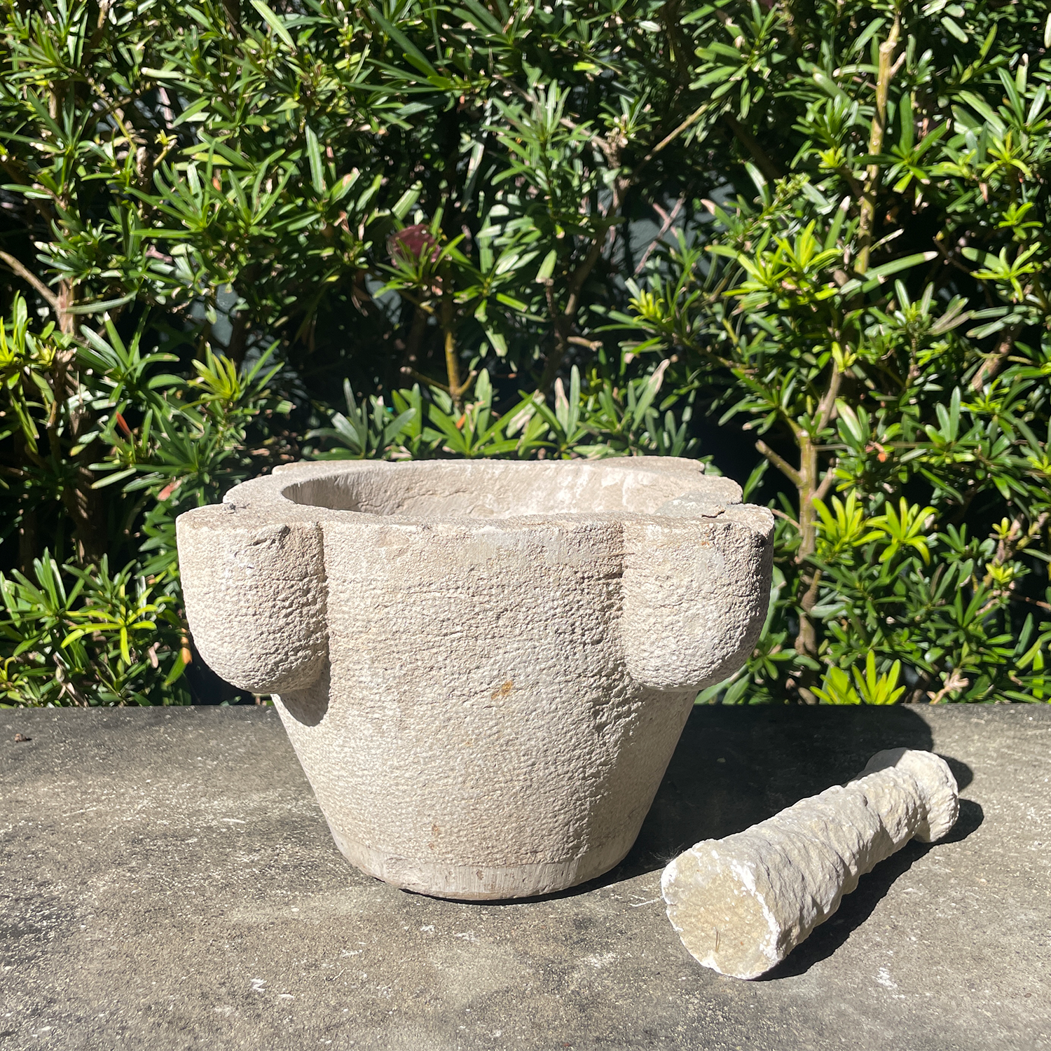 Antique Italian Marble Mortar with Pestle