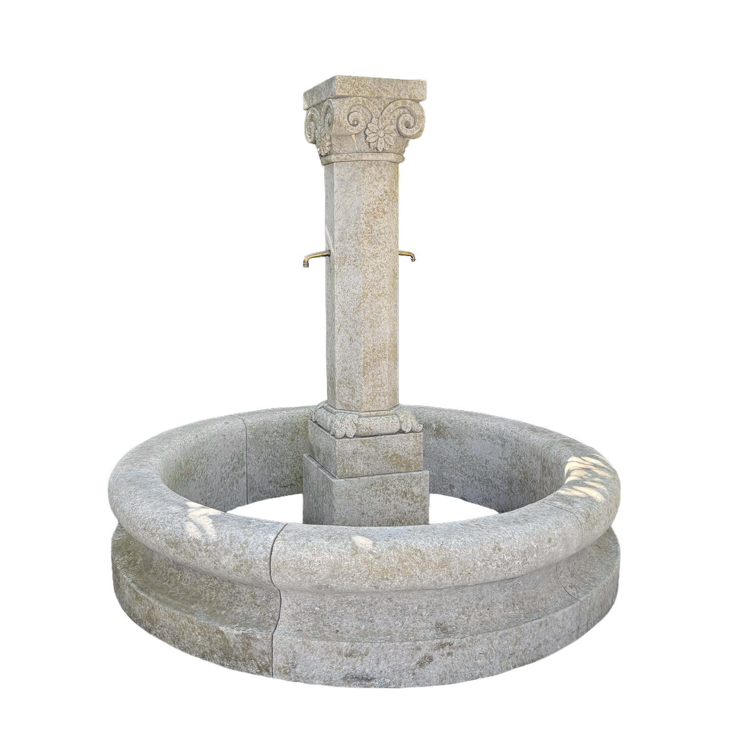 Classical European Limestone Courtyard Fountain