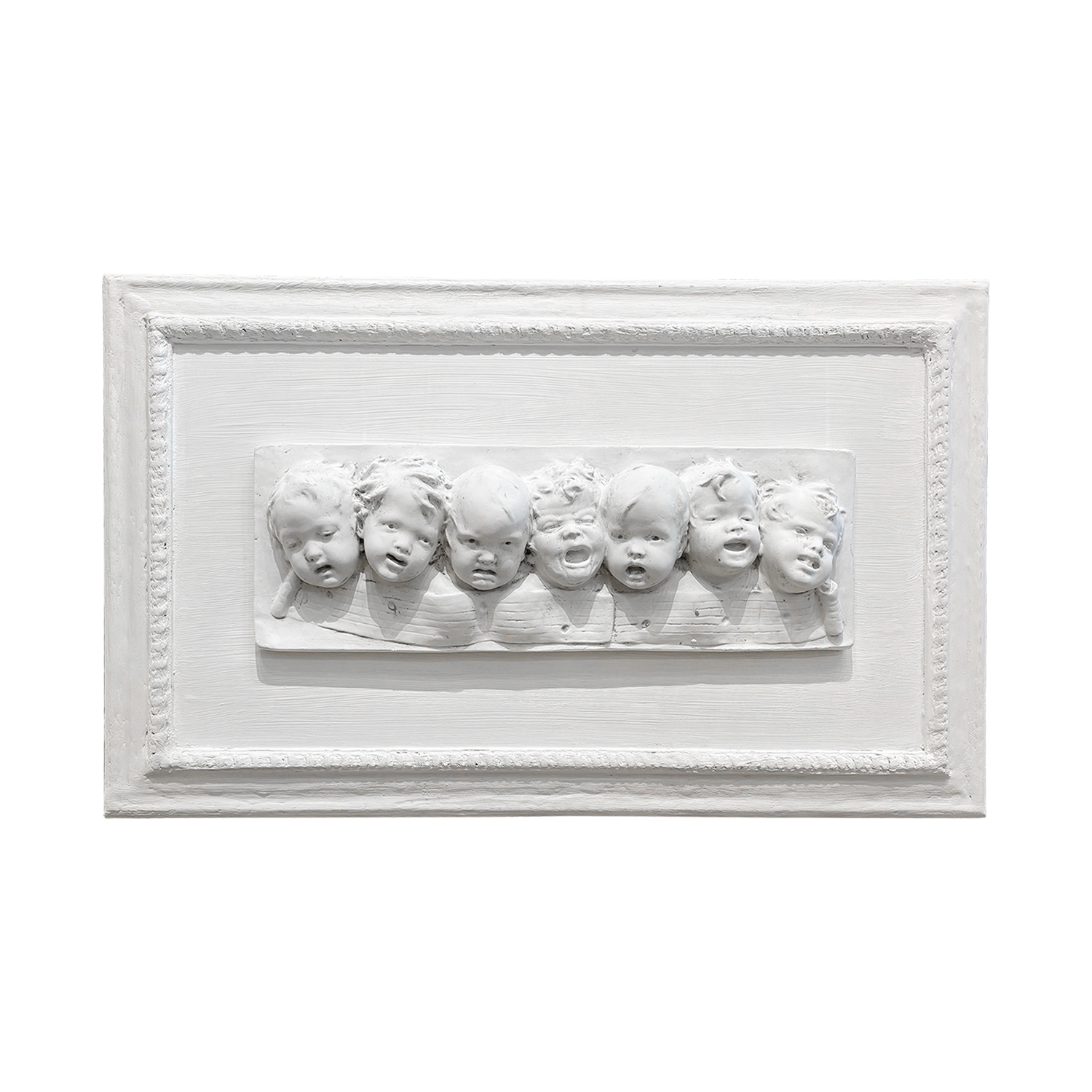 20th Century French Vintage Wall Plaster Relief Fragment of a Children’s Choir