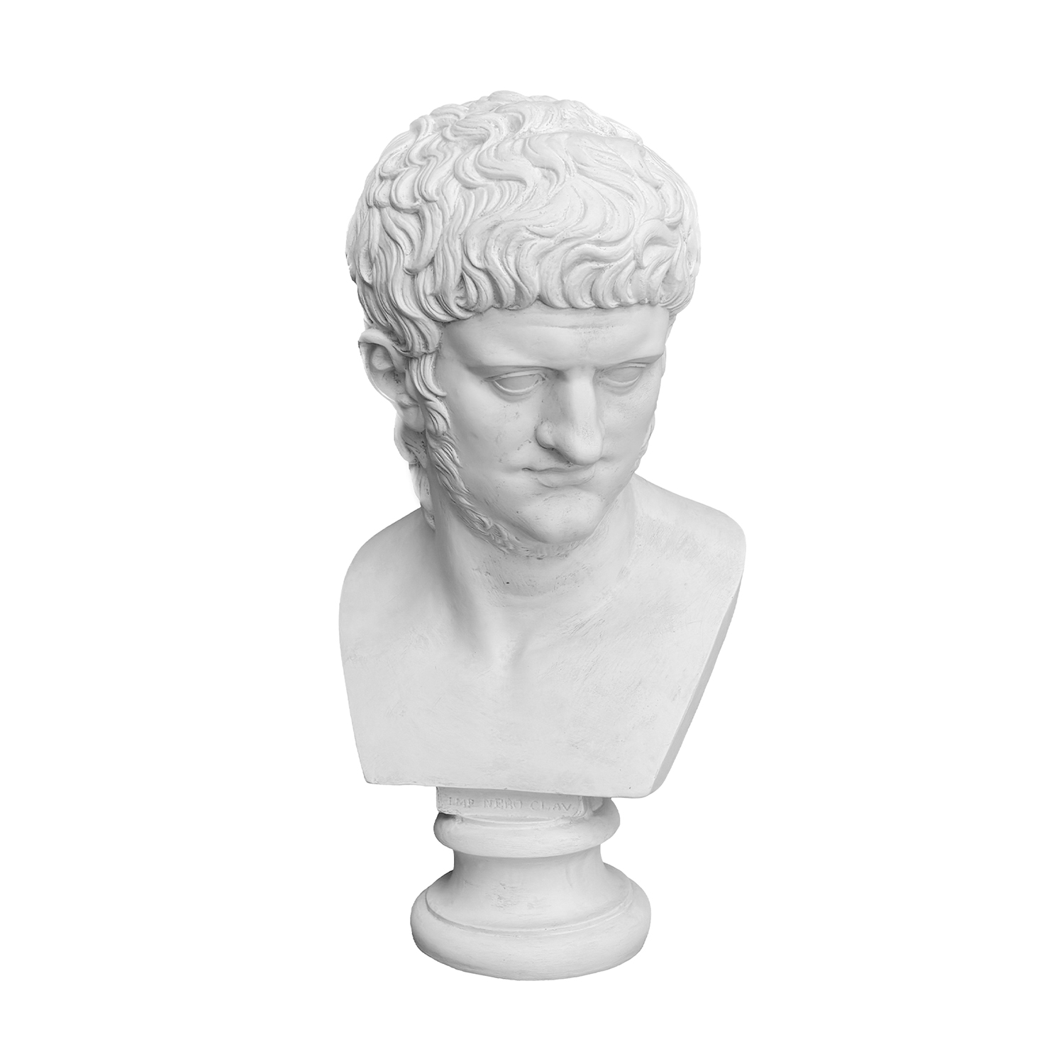 20th Century French Vintage Plaster Sculpture of The Roman Emperor Nero