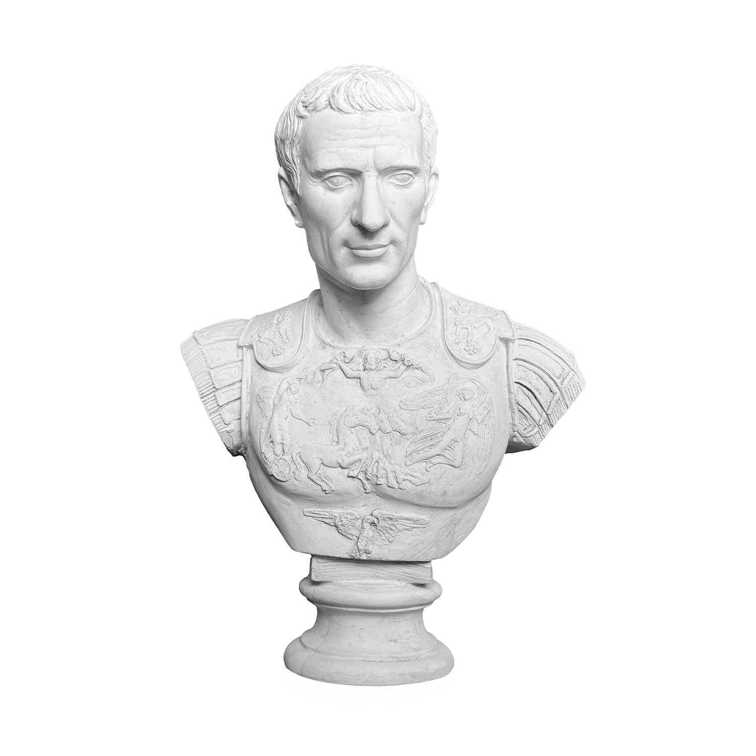 20th Century French Vintage Plaster Bust of Julius Caesar