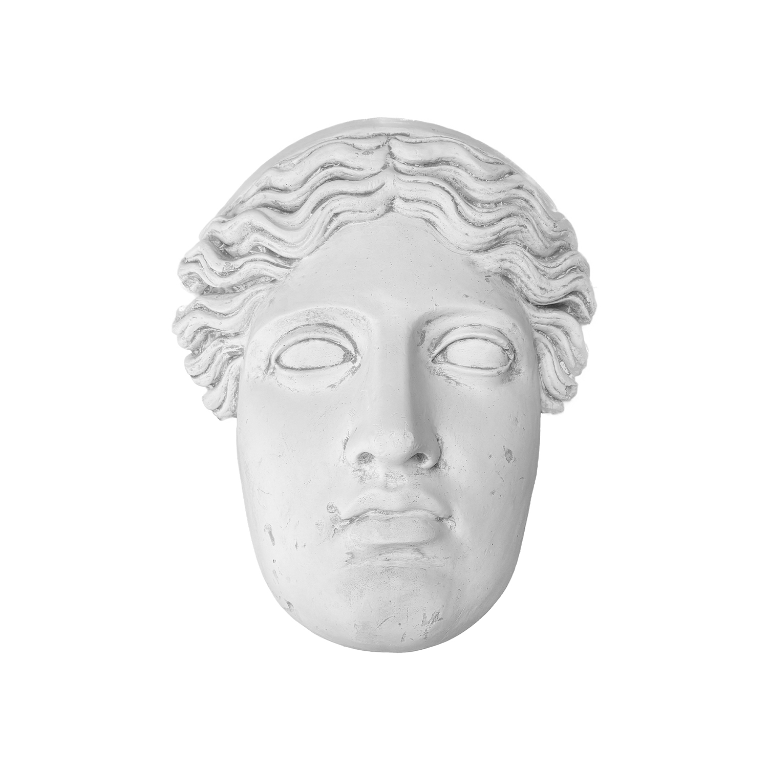 20th Century French Vintage Wall Plaster Mask of Alexander The Great