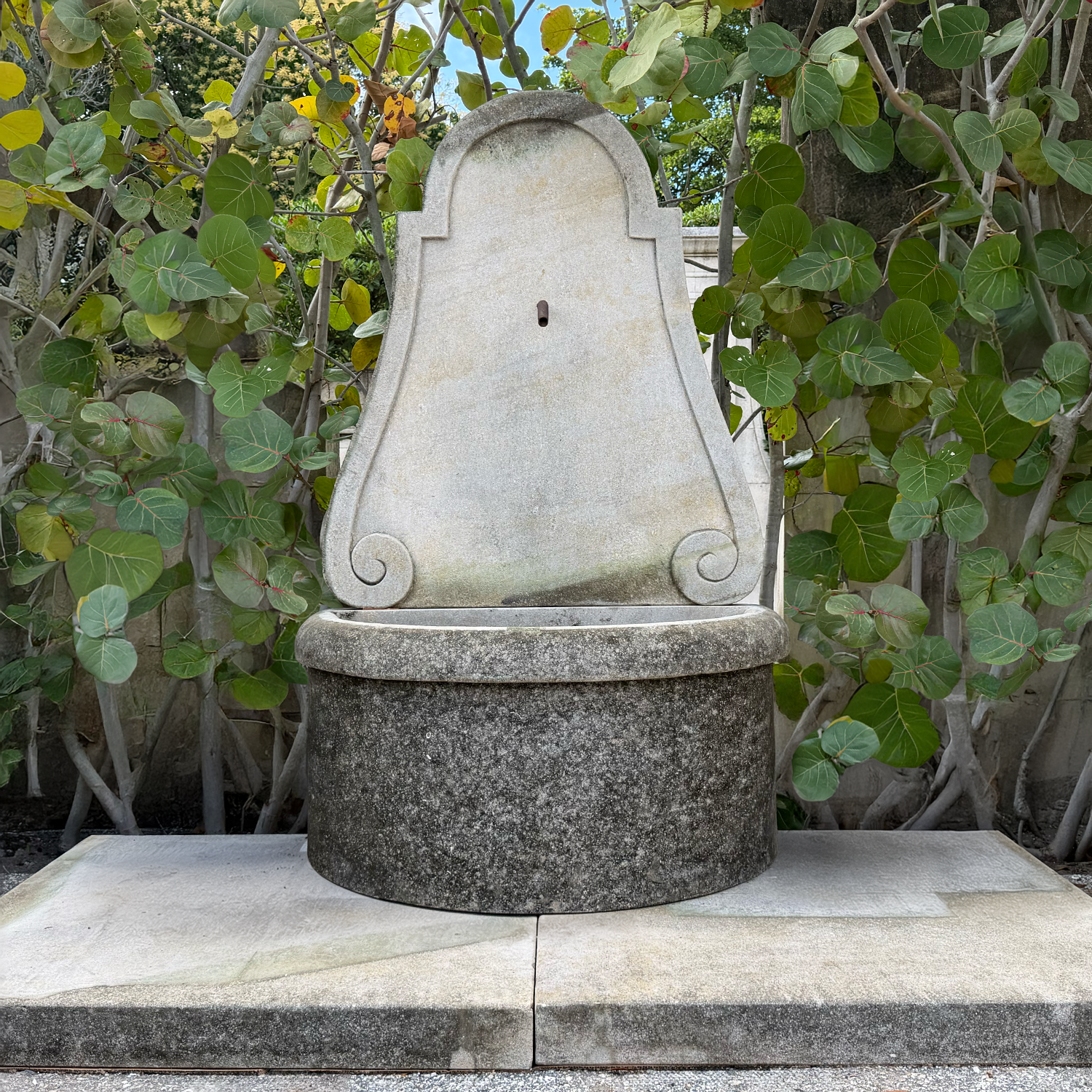 Hand-Carved French Limestone Fontaine Avignon
