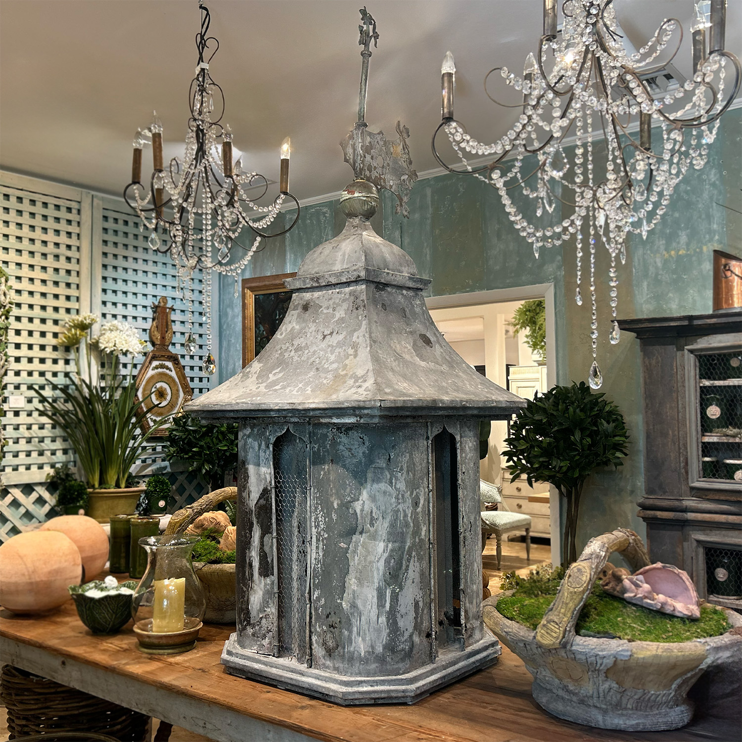 19th Century French Antique Zinc Finial