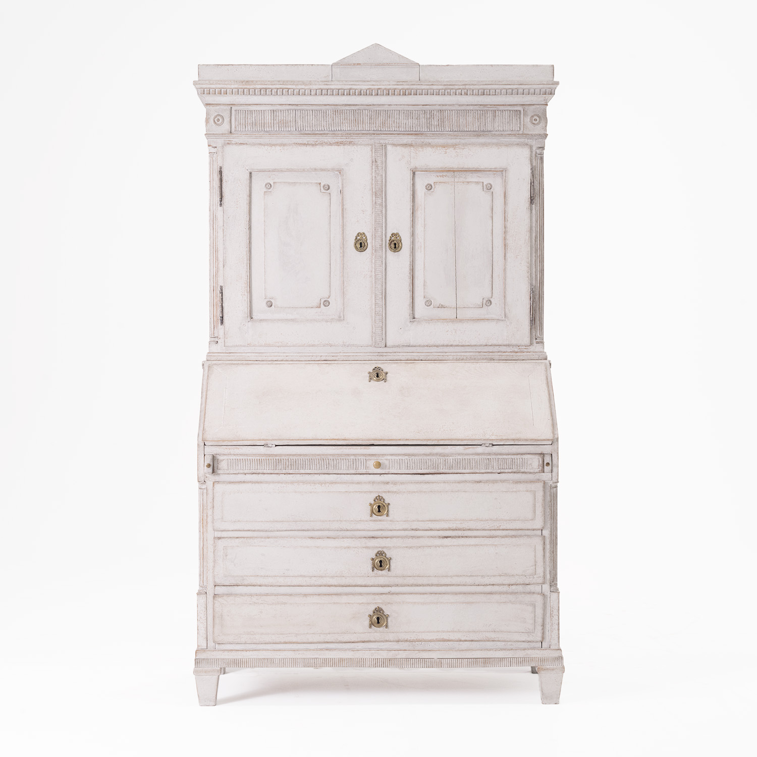 18th – 19th Century Swedish Gustavian Pinewood Bureau – Scandinavian Secretaire