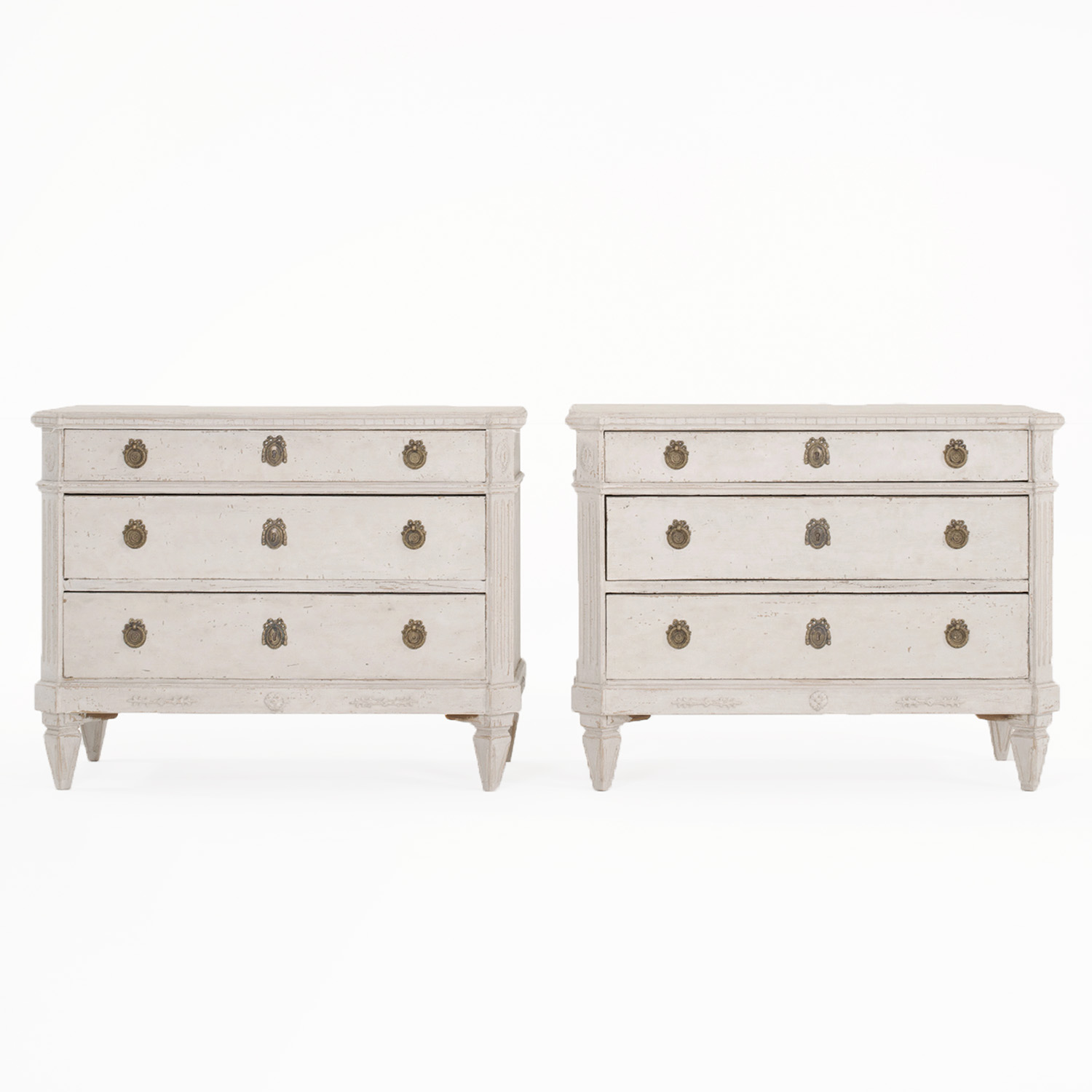 19th Century Swedish Gustavian Pair of Pinewood Chests – Antique Commodes