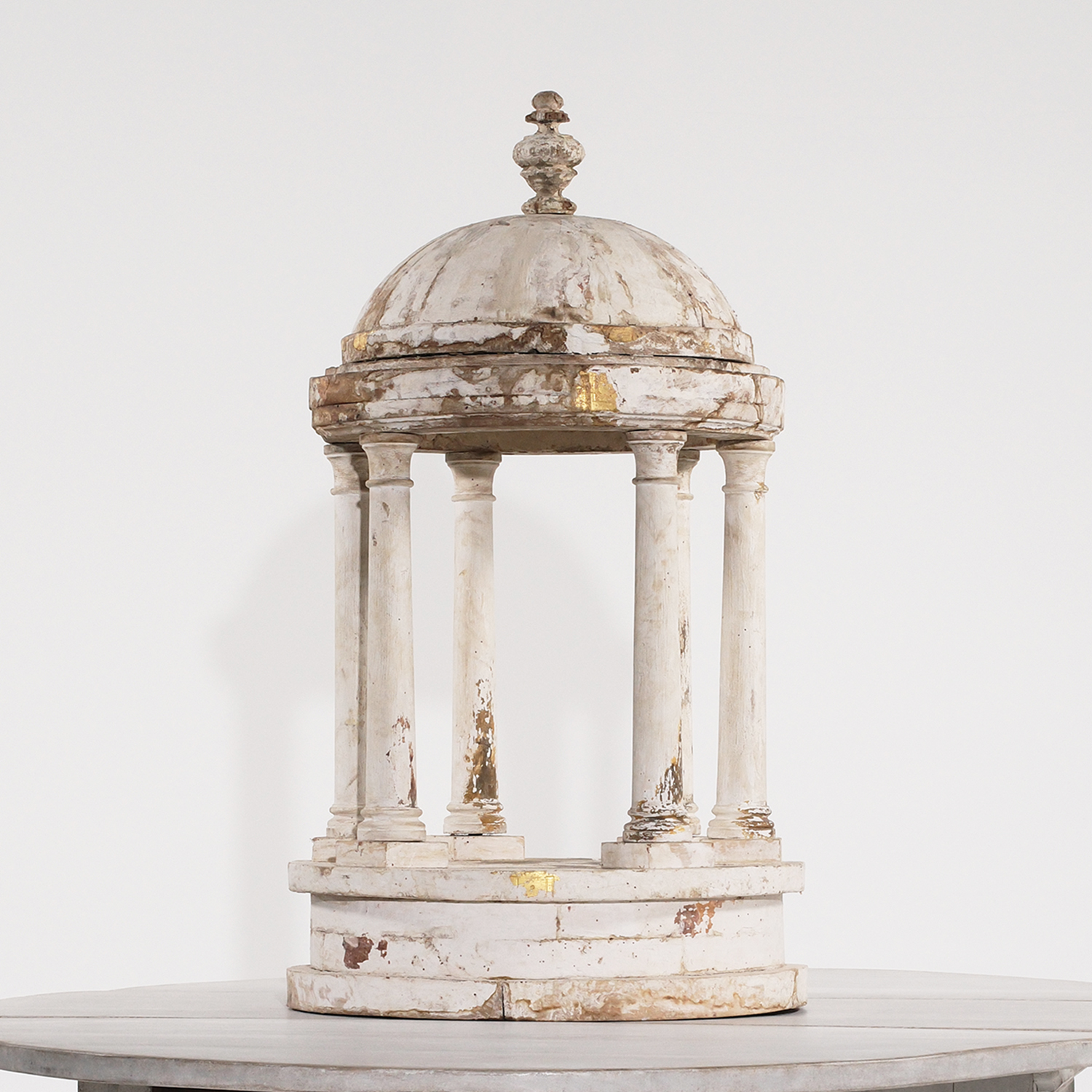 19th Century White-Grey French Pinewood Model Pavilion – Antique Décor