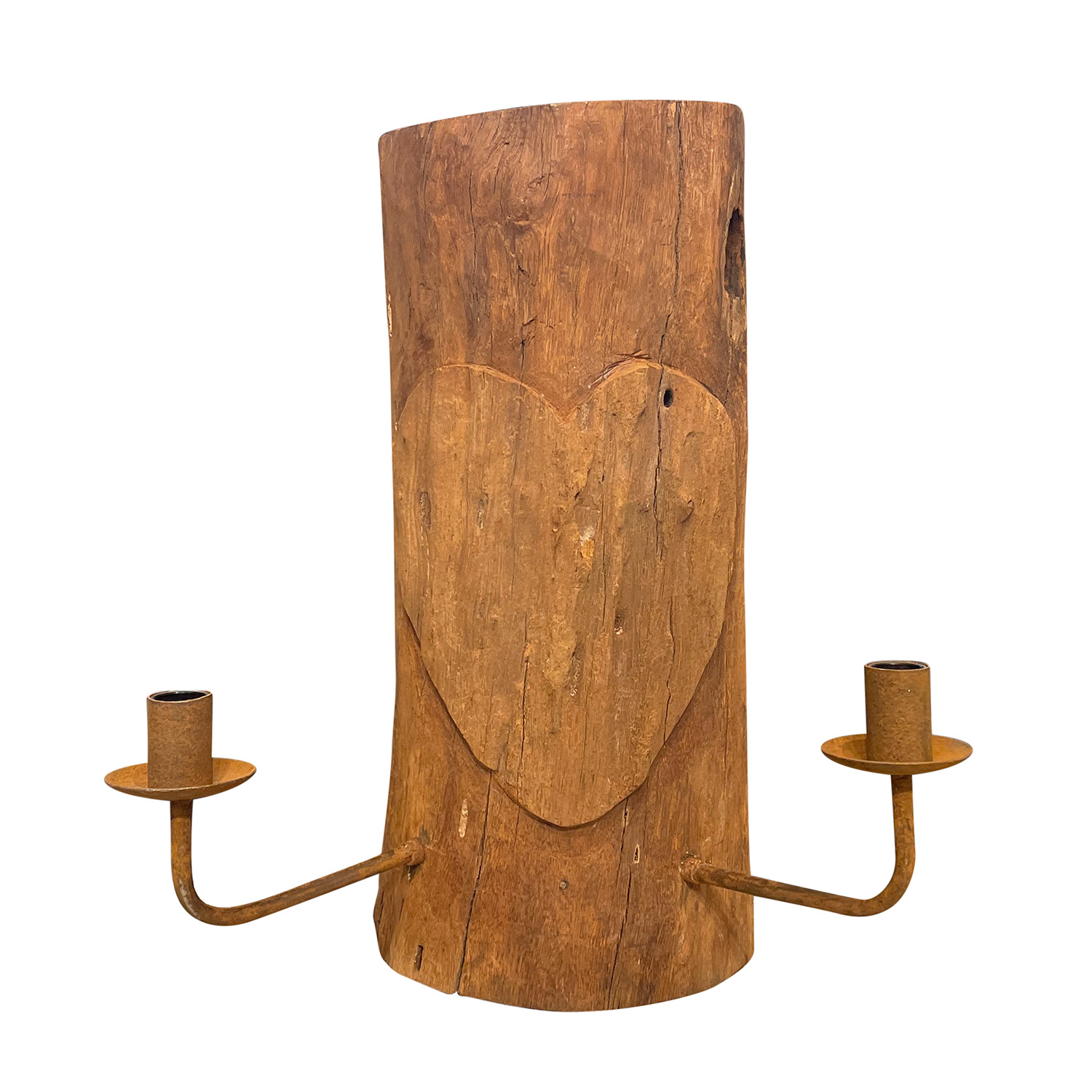 French Wooden Wall Sconce from Haute Savoy
