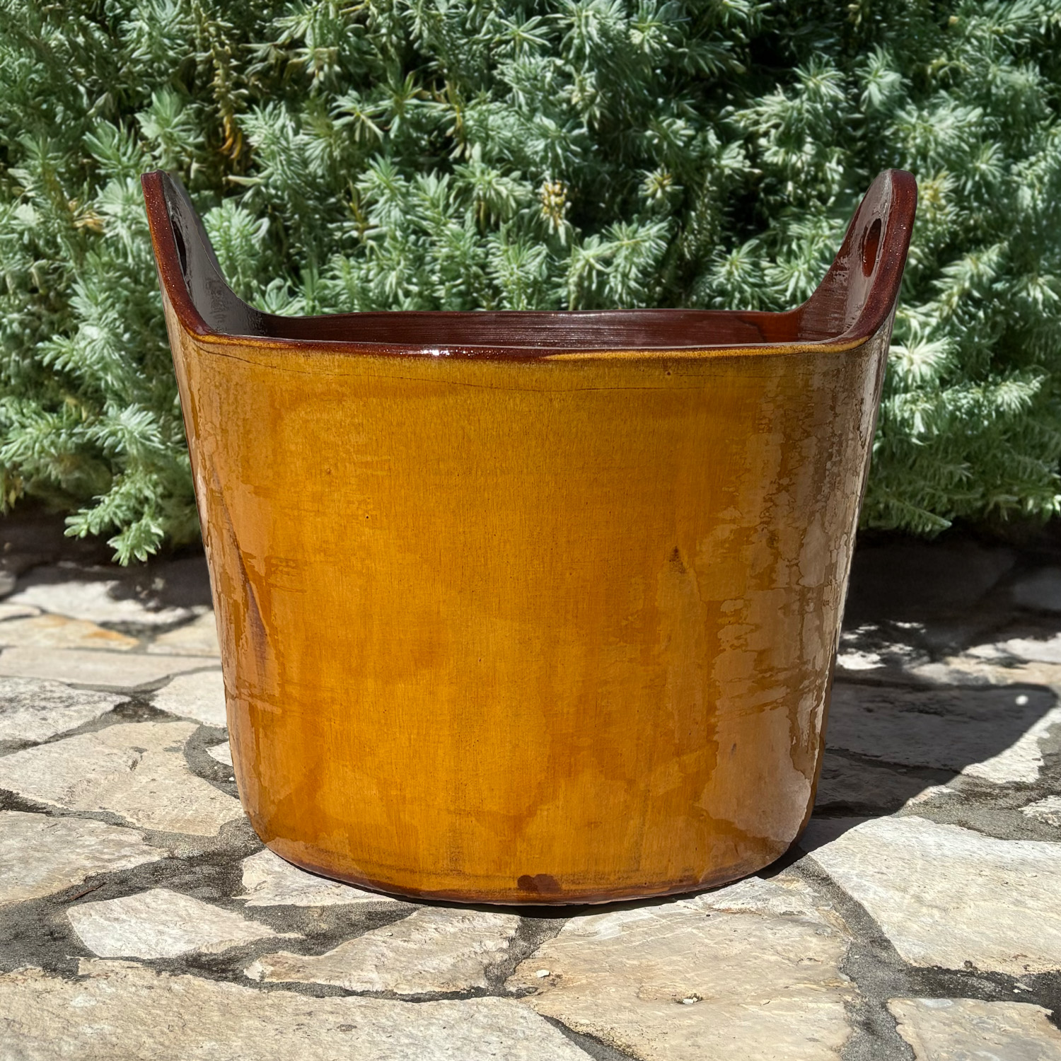 Bucket Shaped French Garden Yellow Planter