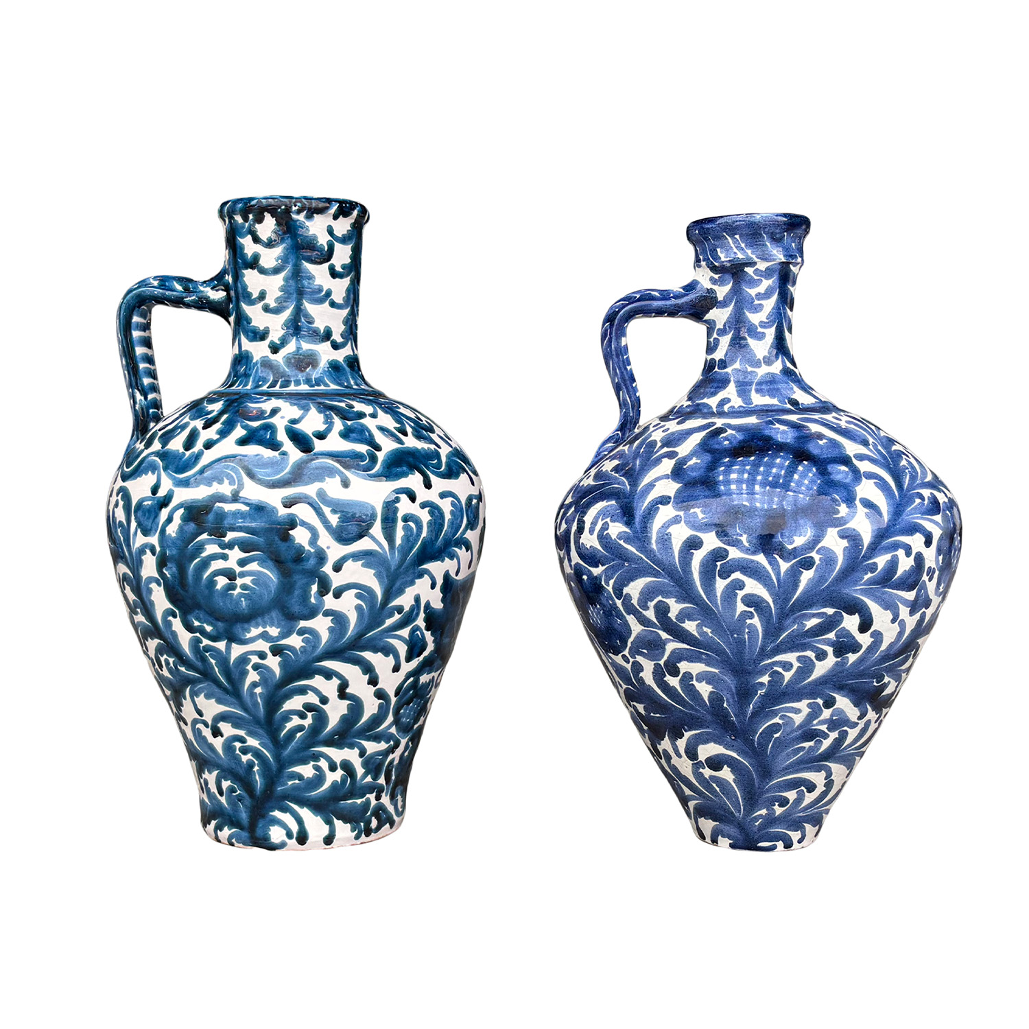 19th Century Fajalauza Jars in Blue White from Spain