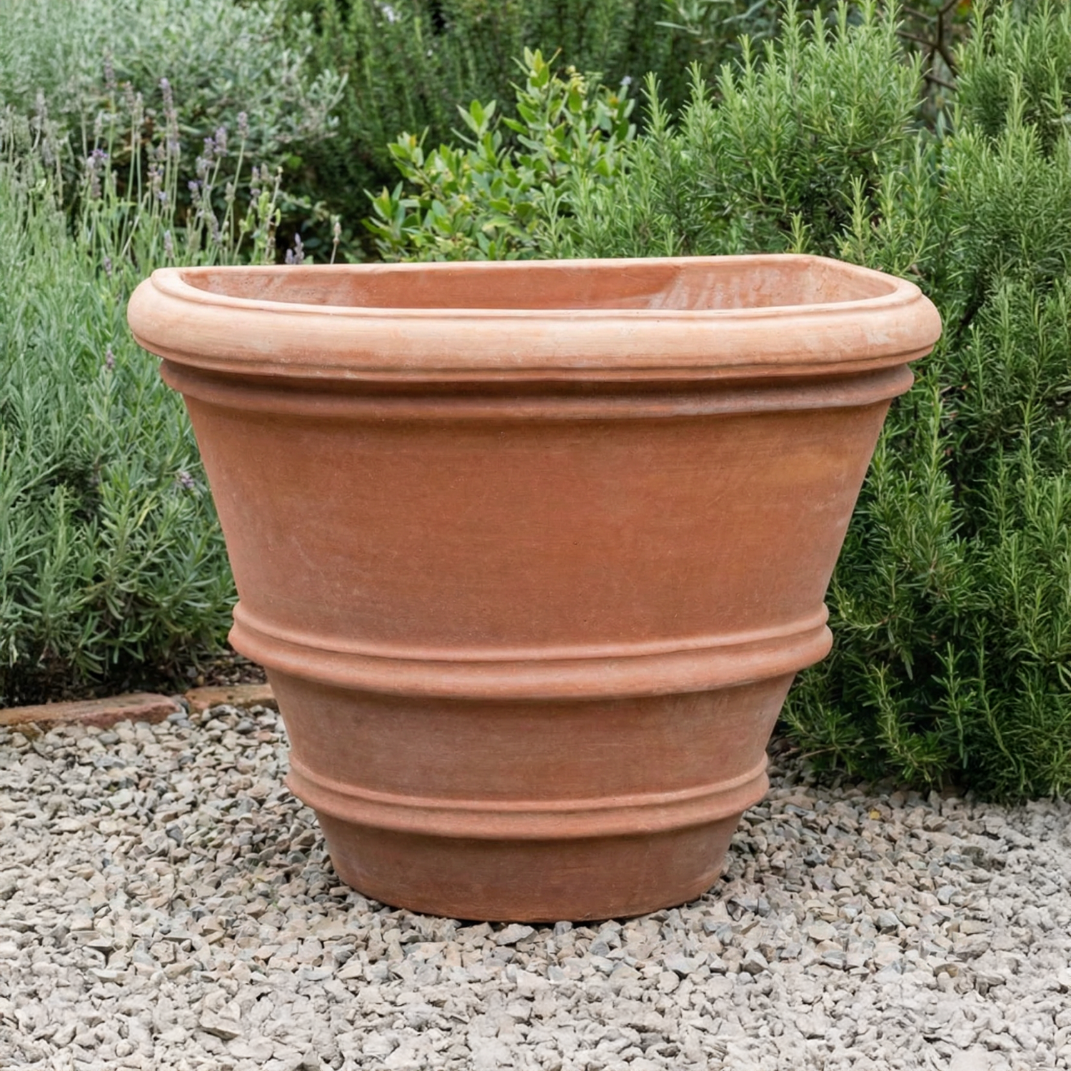 Rolled Rim Wall Pot in Terracotta from Impruneta