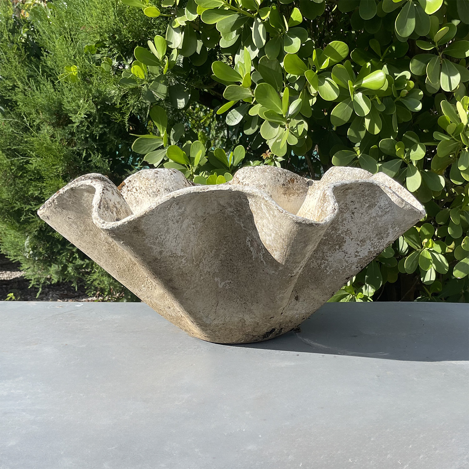 20th Century Swiss Modern Cement Biomorphic Garden Planter by Willy Guhl
