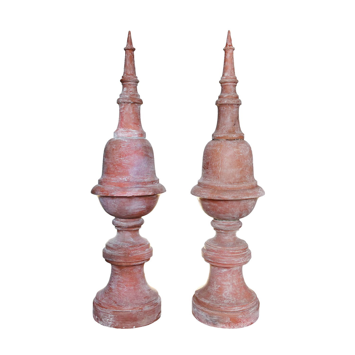 17th Century French Pair of Terra Cotta Finials – Antique Garden Ornaments