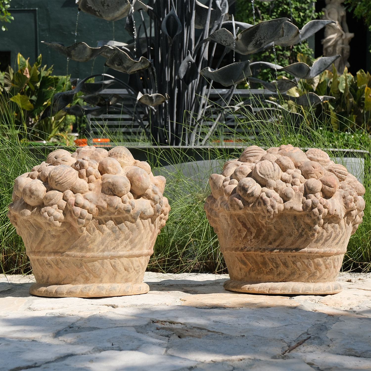 Pair of Antique French Terracotta Finials