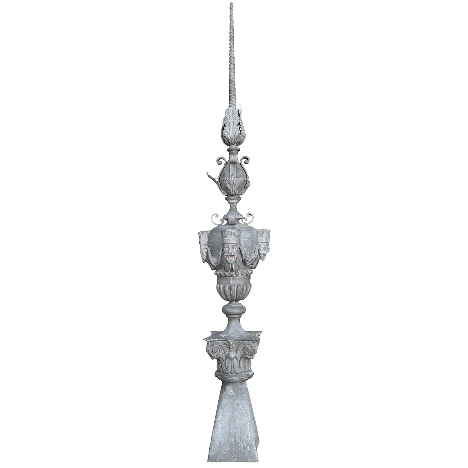 French Roof Top Finial Epoque Napoleon III in Zinc