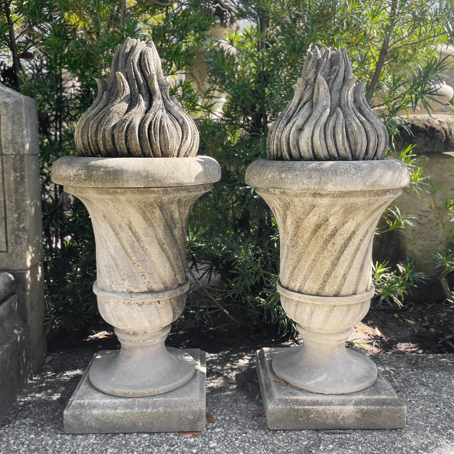Pair of Pots Au Feu Finials