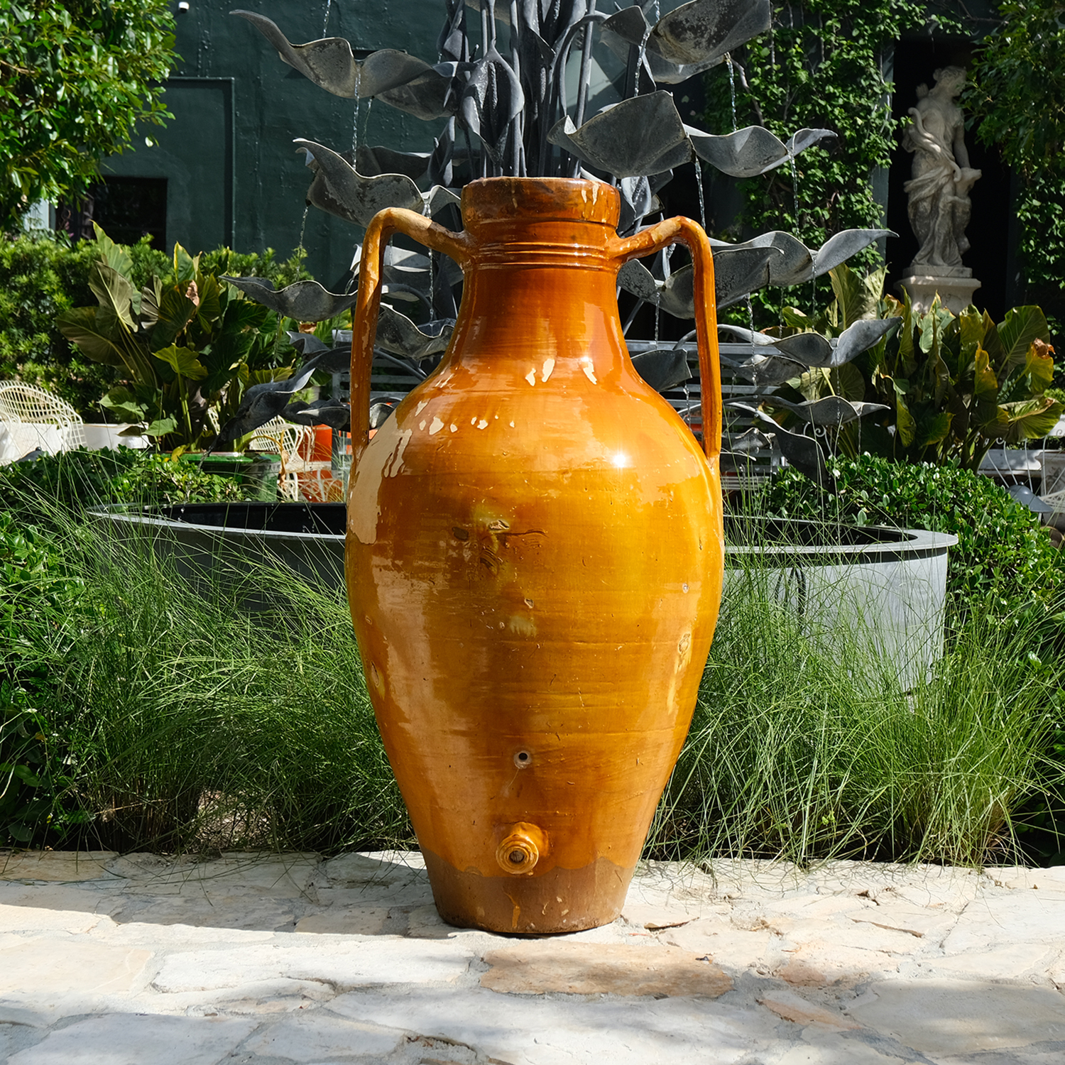 19th Century Italian Terracotta Olive Oil Jar from Puglia