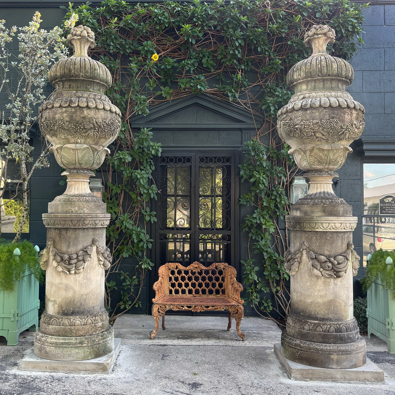 Pair of Napoleon III Style Limestone Finials