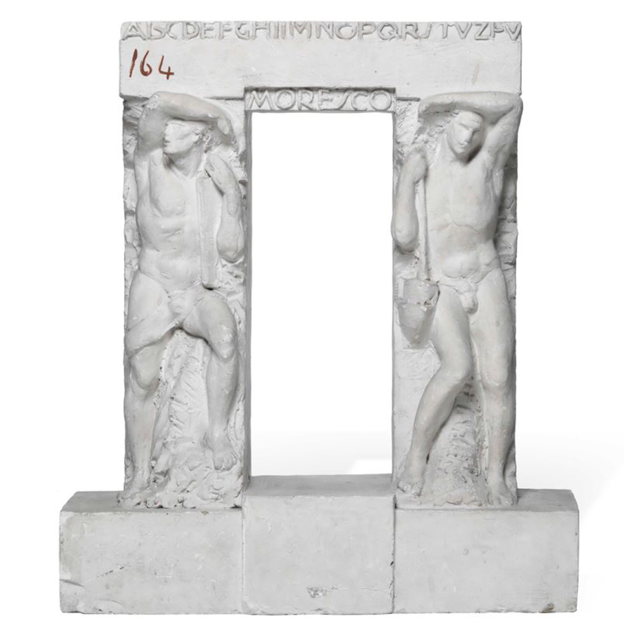 20th Century White Italian Plaster Architectural Monument Model by Antonio Maria Morera