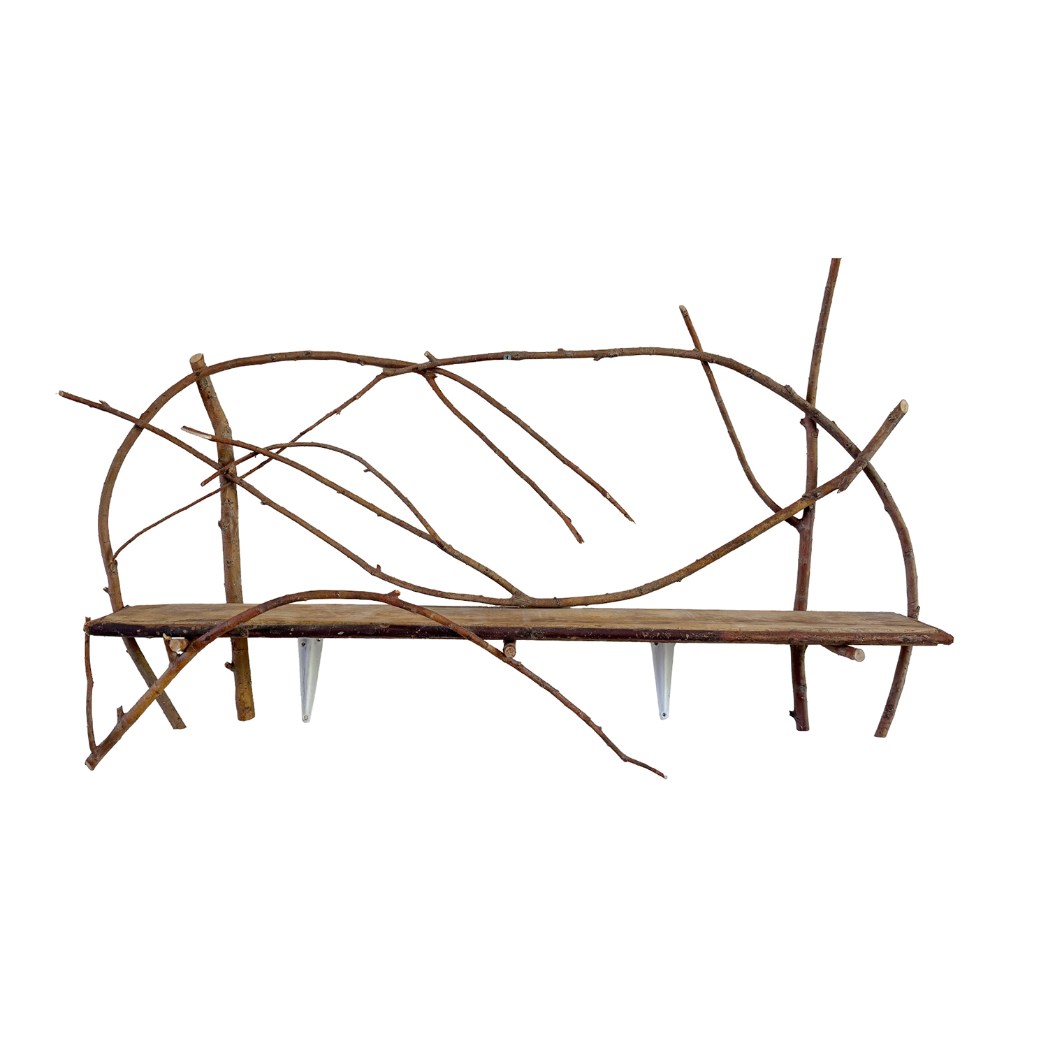 Rustic French Holzstrauch Wall Shelf, Circa 1930