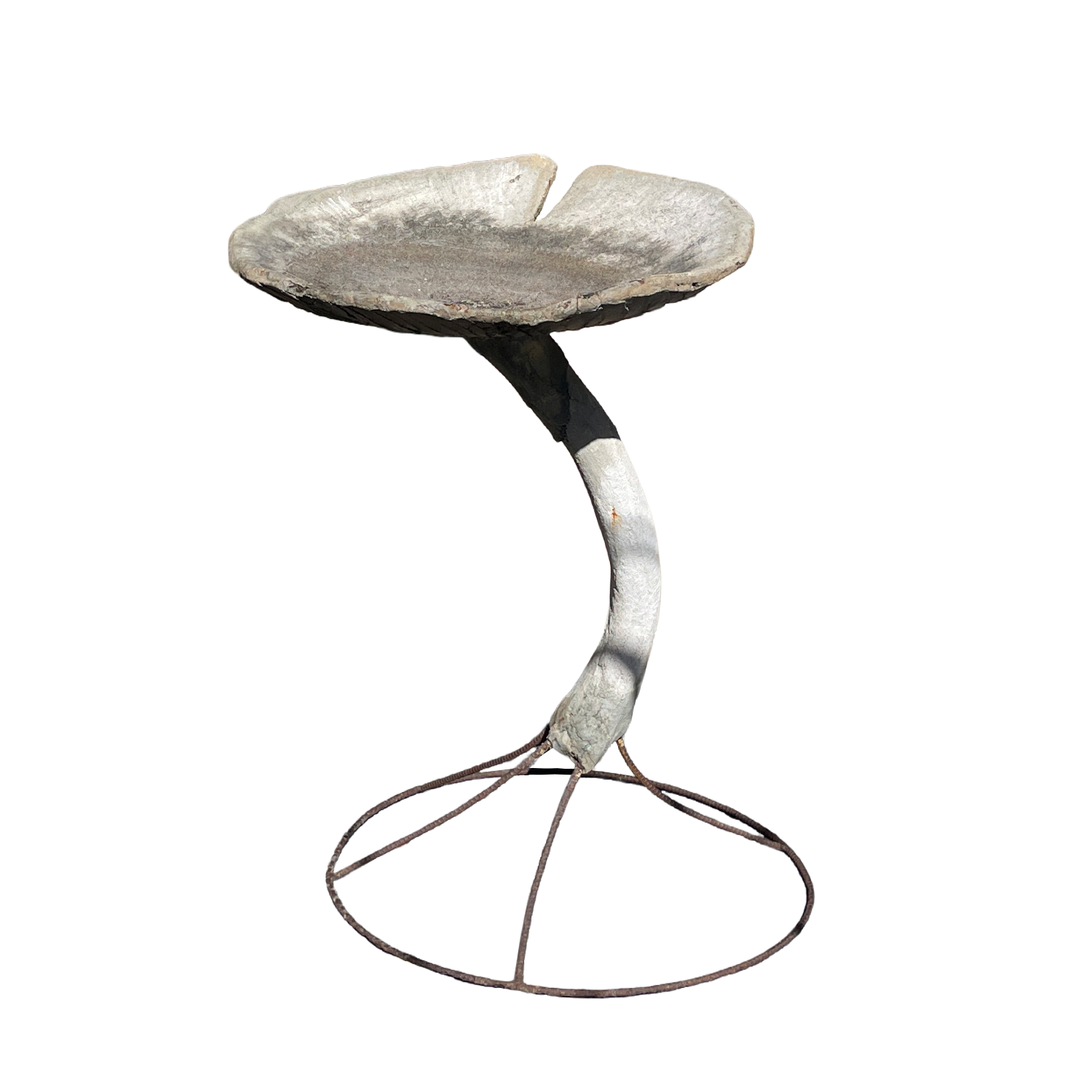 French Faux Bois Garden Bird Bath