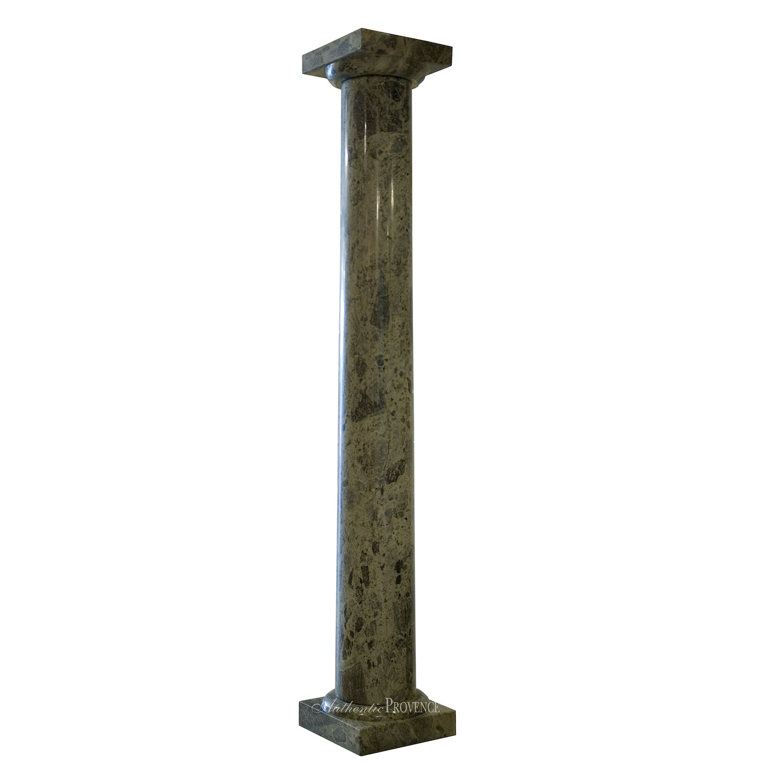 A Marble Column carved in Italian Verde Alpi