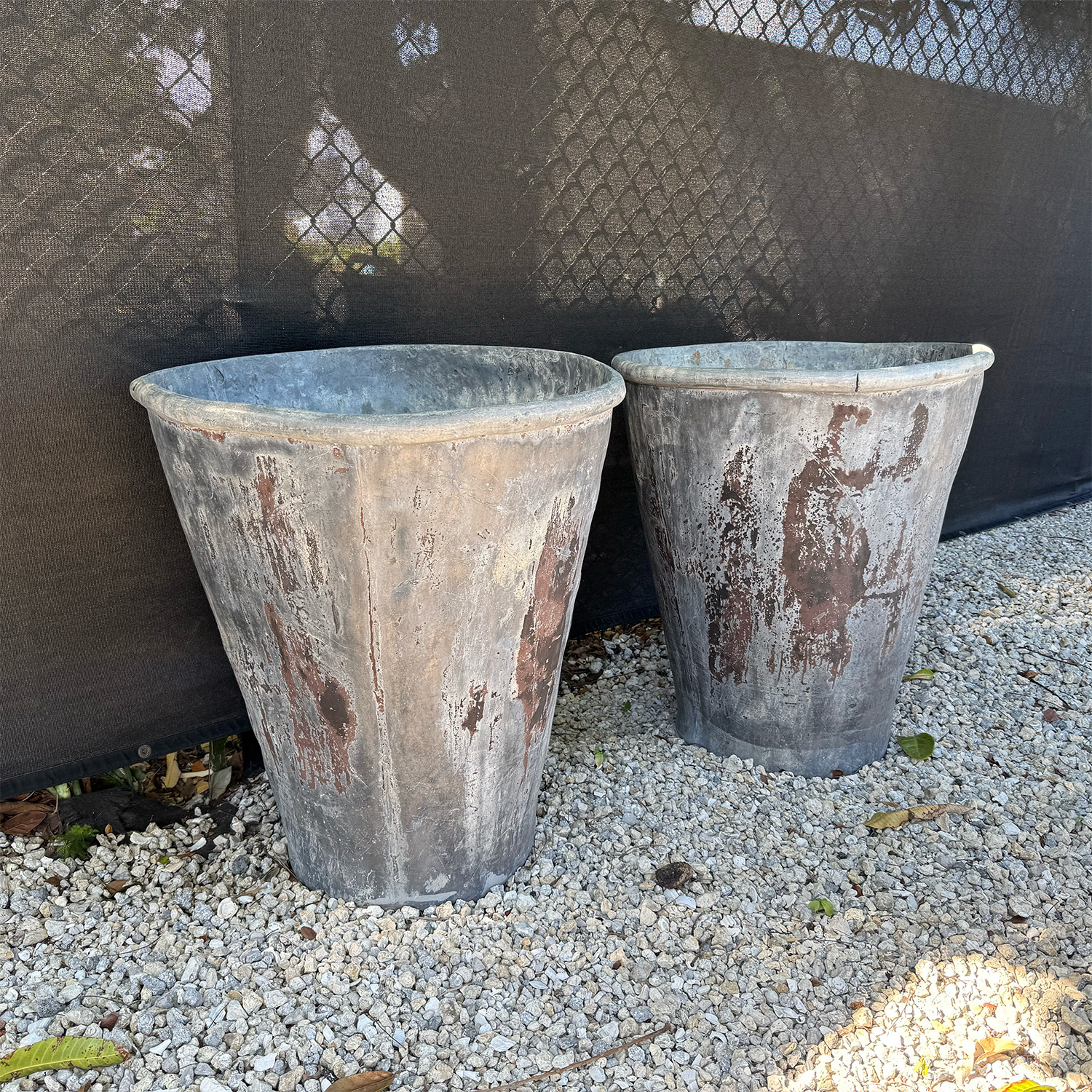 Pair of Lead Garden Planters in Lead, England 1980