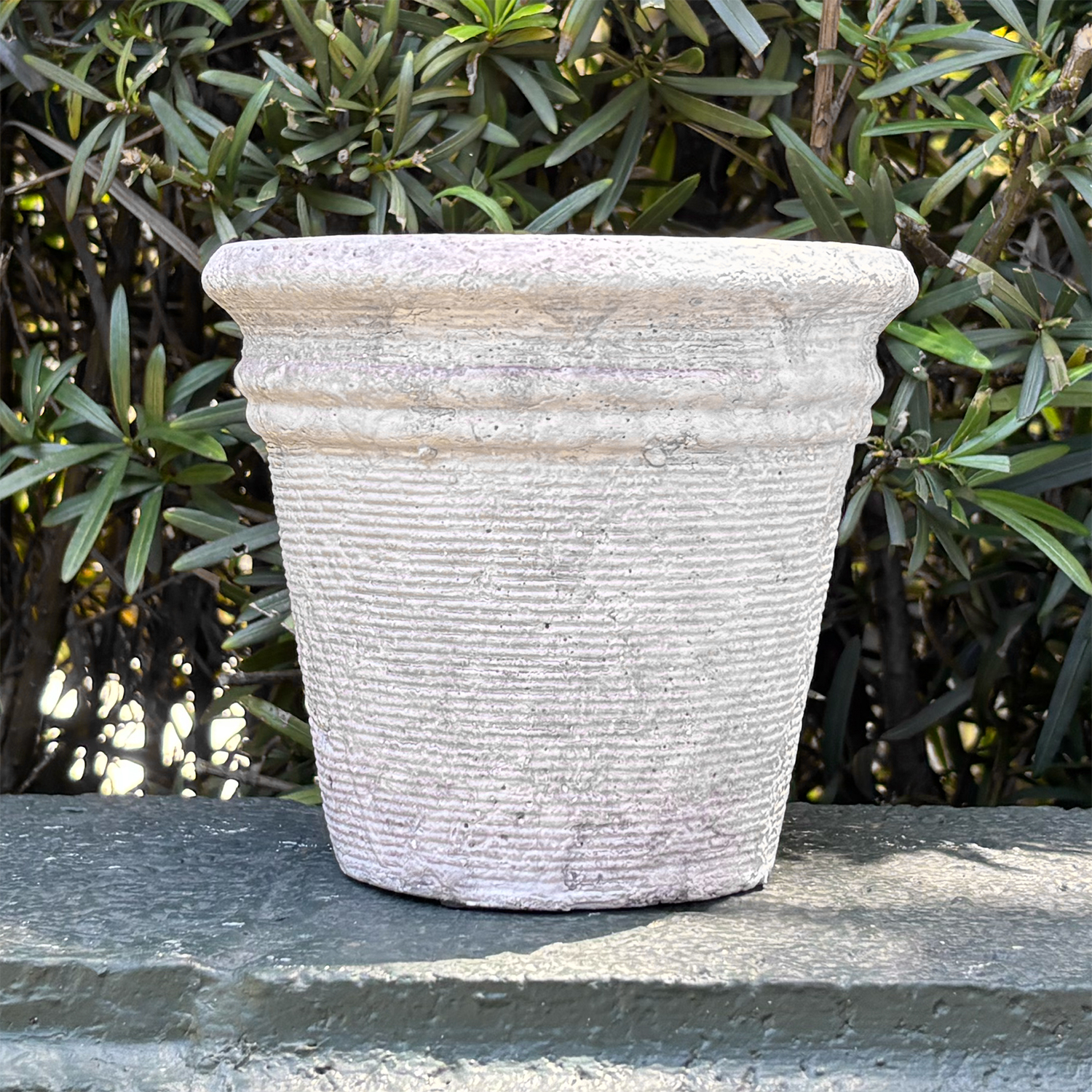 Metallic Ridged Pot