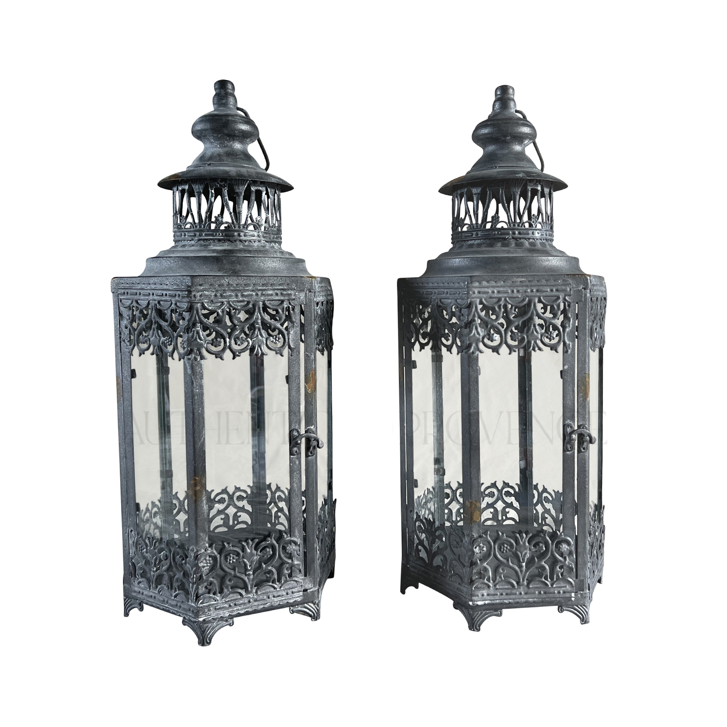 Pair of French Hexagonal Hurricanes