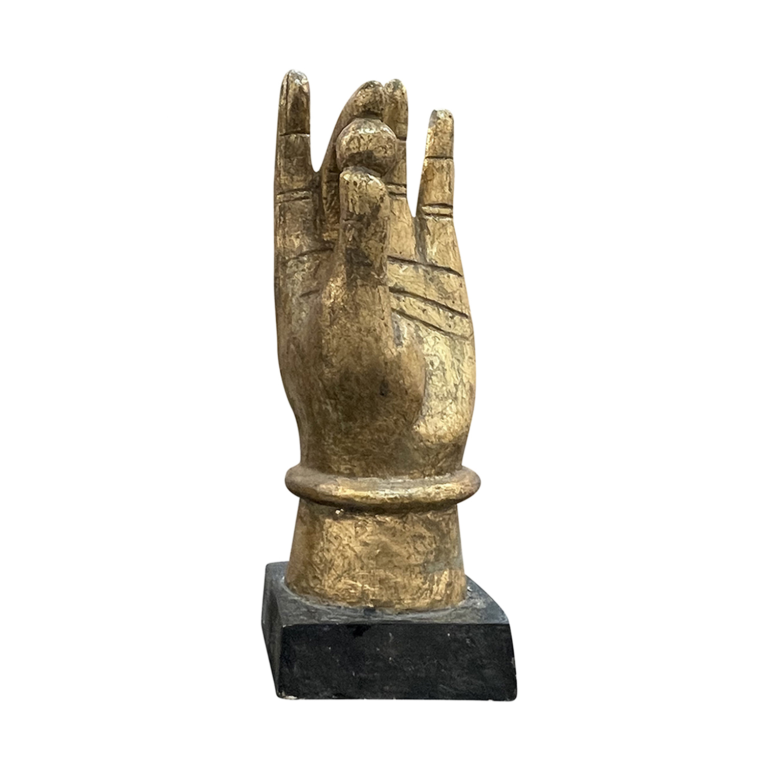 19th Century Asian Antique Tropical Wood Hand – The Pearl of Wisdom Ornament