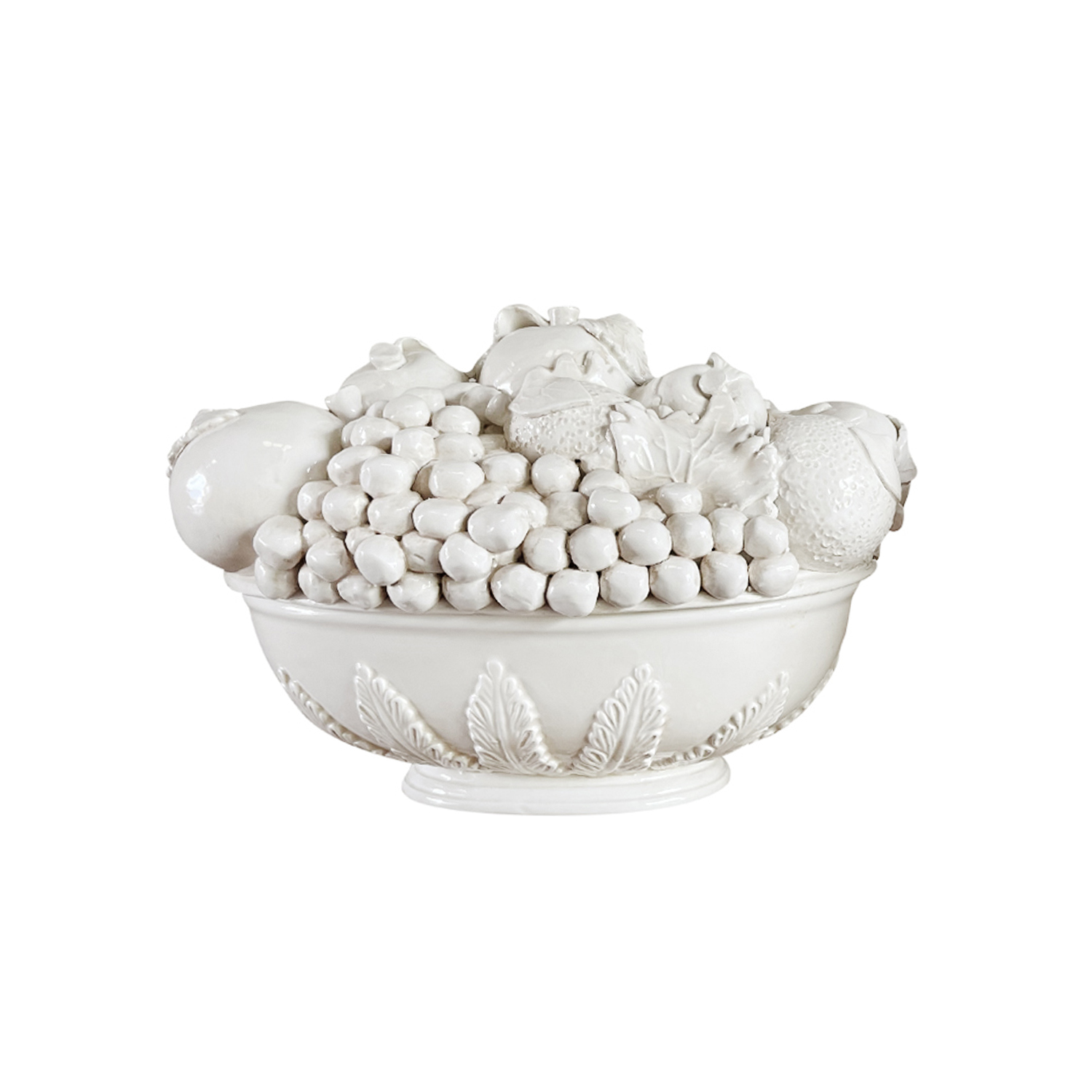 Vintage Italian Ceramic Cestini con Frutta